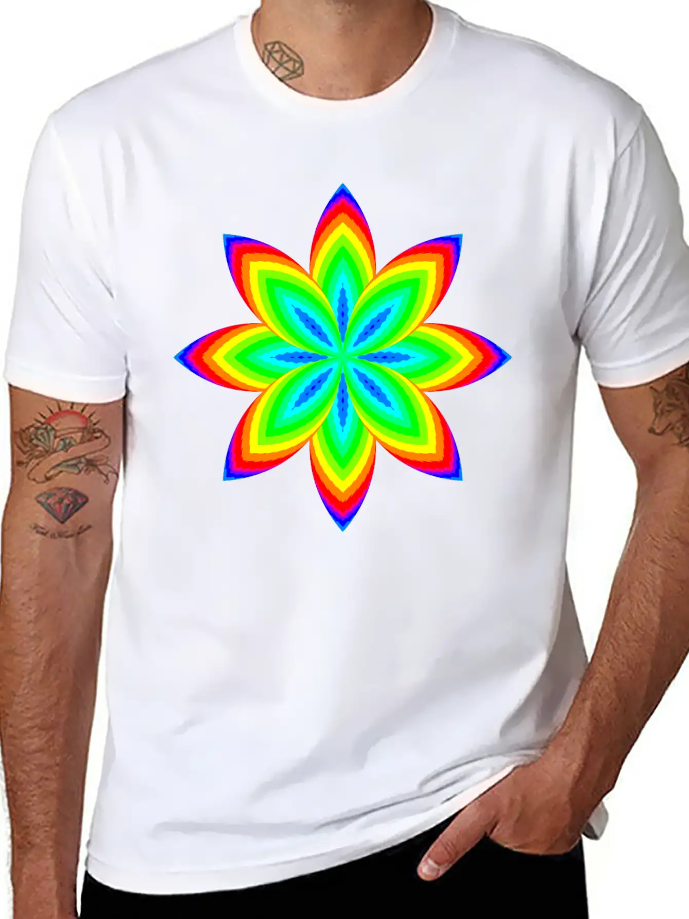 Groovy Geometry 7 Comfortable Minimalist Graphic Tee – Summer Style Essential