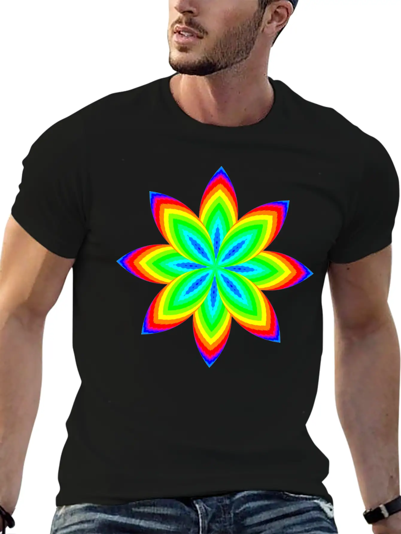 Groovy Geometry 7 Comfortable Minimalist Graphic Tee – Summer Style Essential