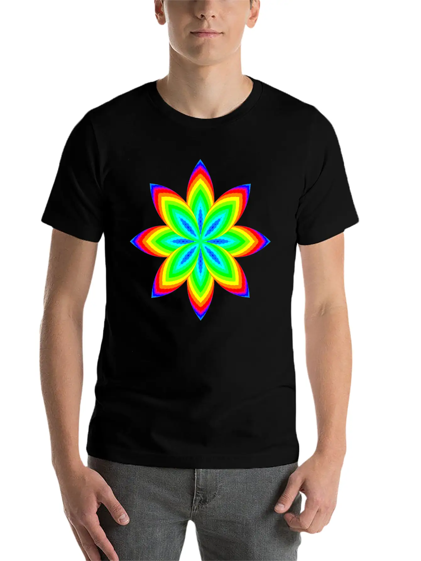 Groovy Geometry 7 Comfortable Minimalist Graphic Tee – Summer Style Essential