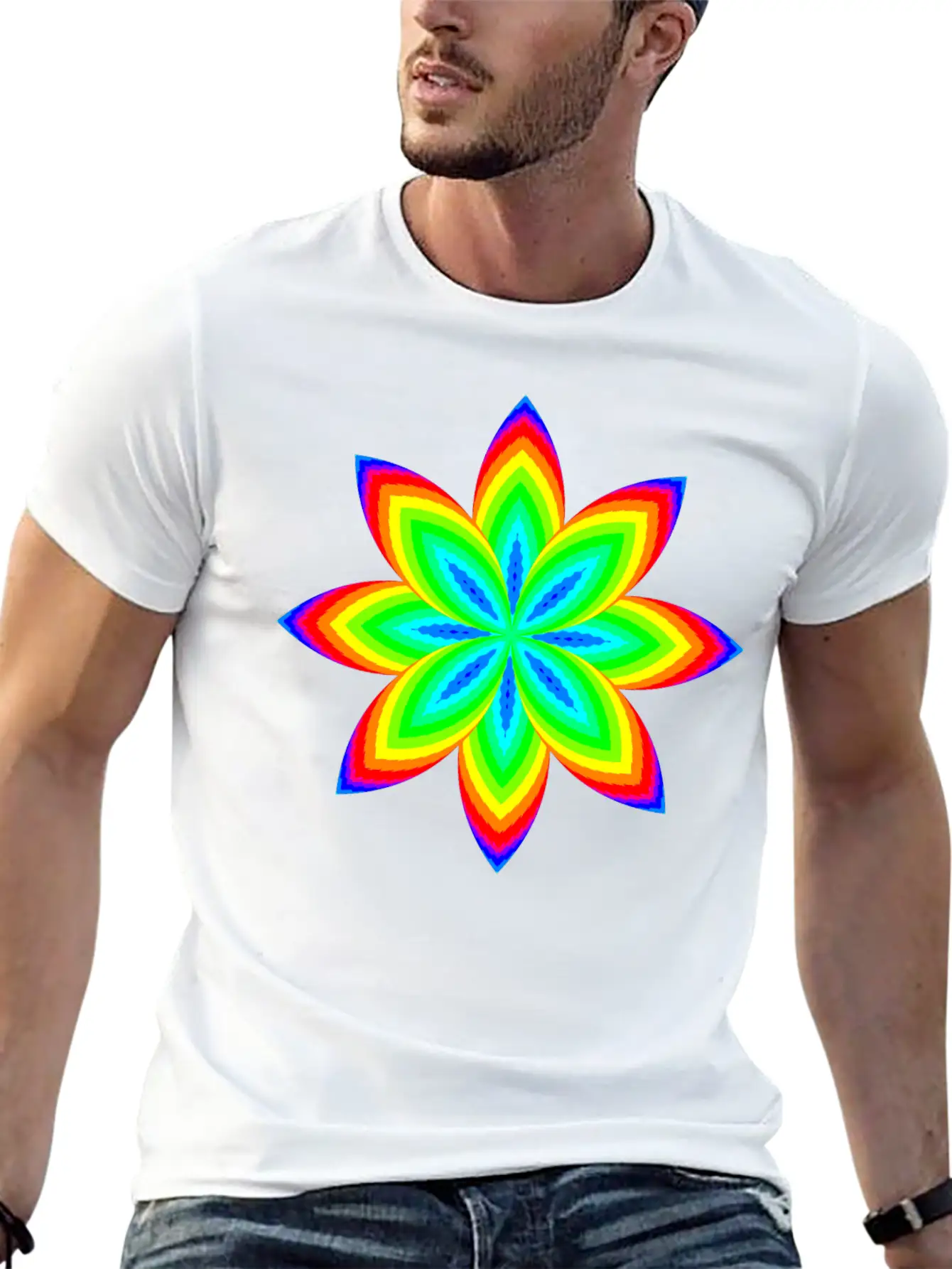 Groovy Geometry 7 Comfortable Minimalist Graphic Tee – Summer Style Essential
