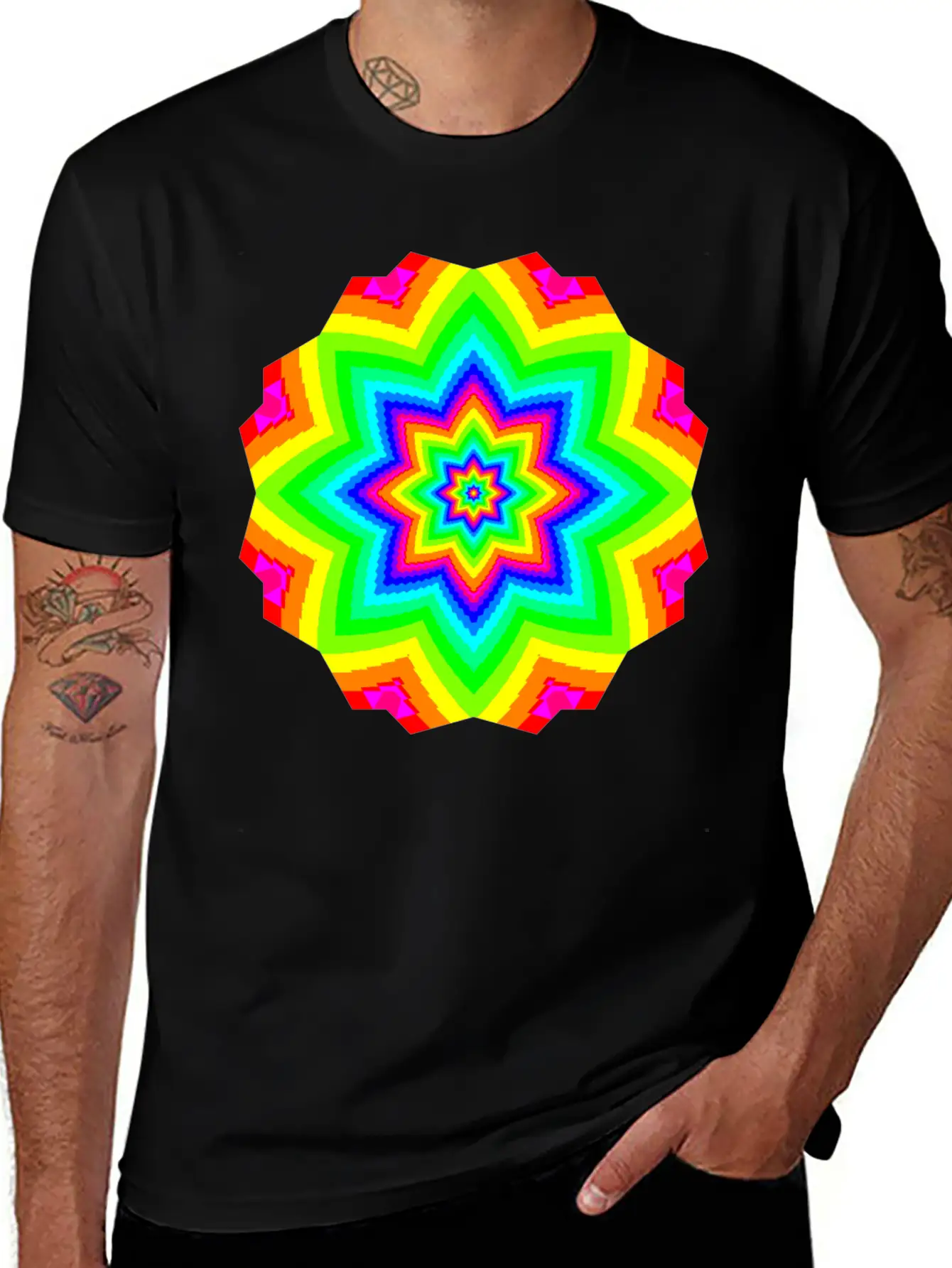 Groovy Geometry Stylish Everyday T-Shirt – Unisex Basic Cotton Tee