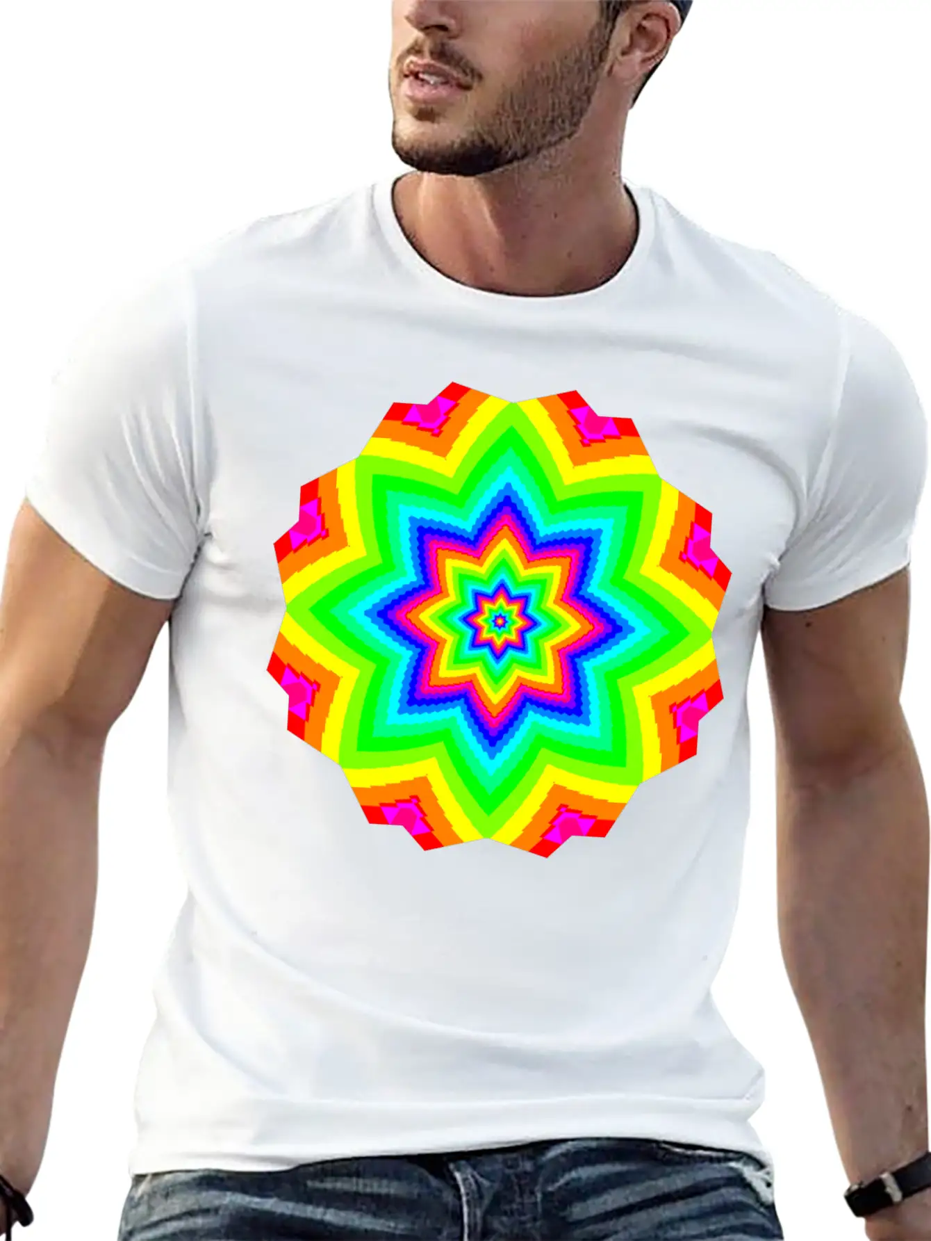 Groovy Geometry Stylish Everyday T-Shirt – Unisex Basic Cotton Tee