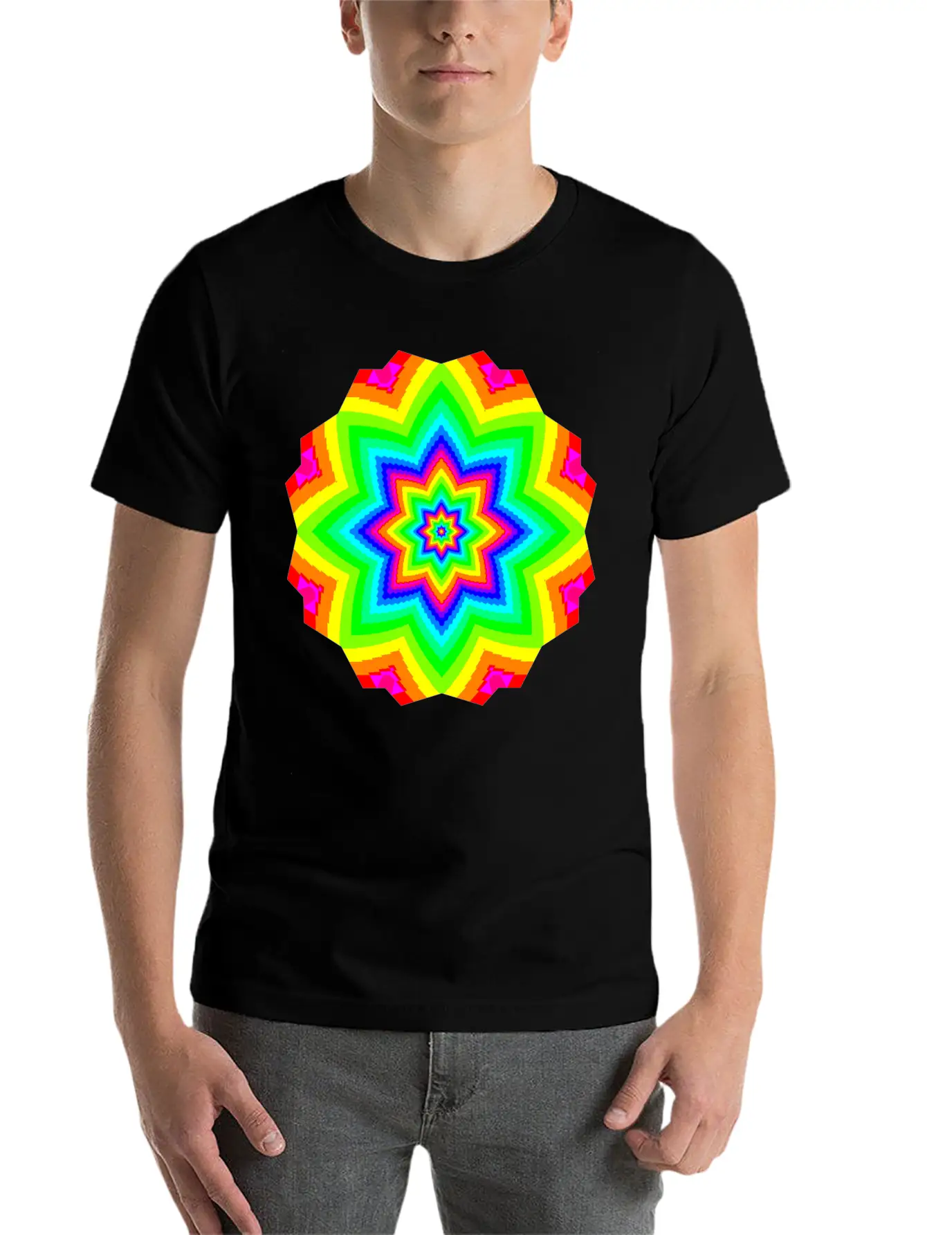 Groovy Geometry Stylish Everyday T-Shirt – Unisex Basic Cotton Tee