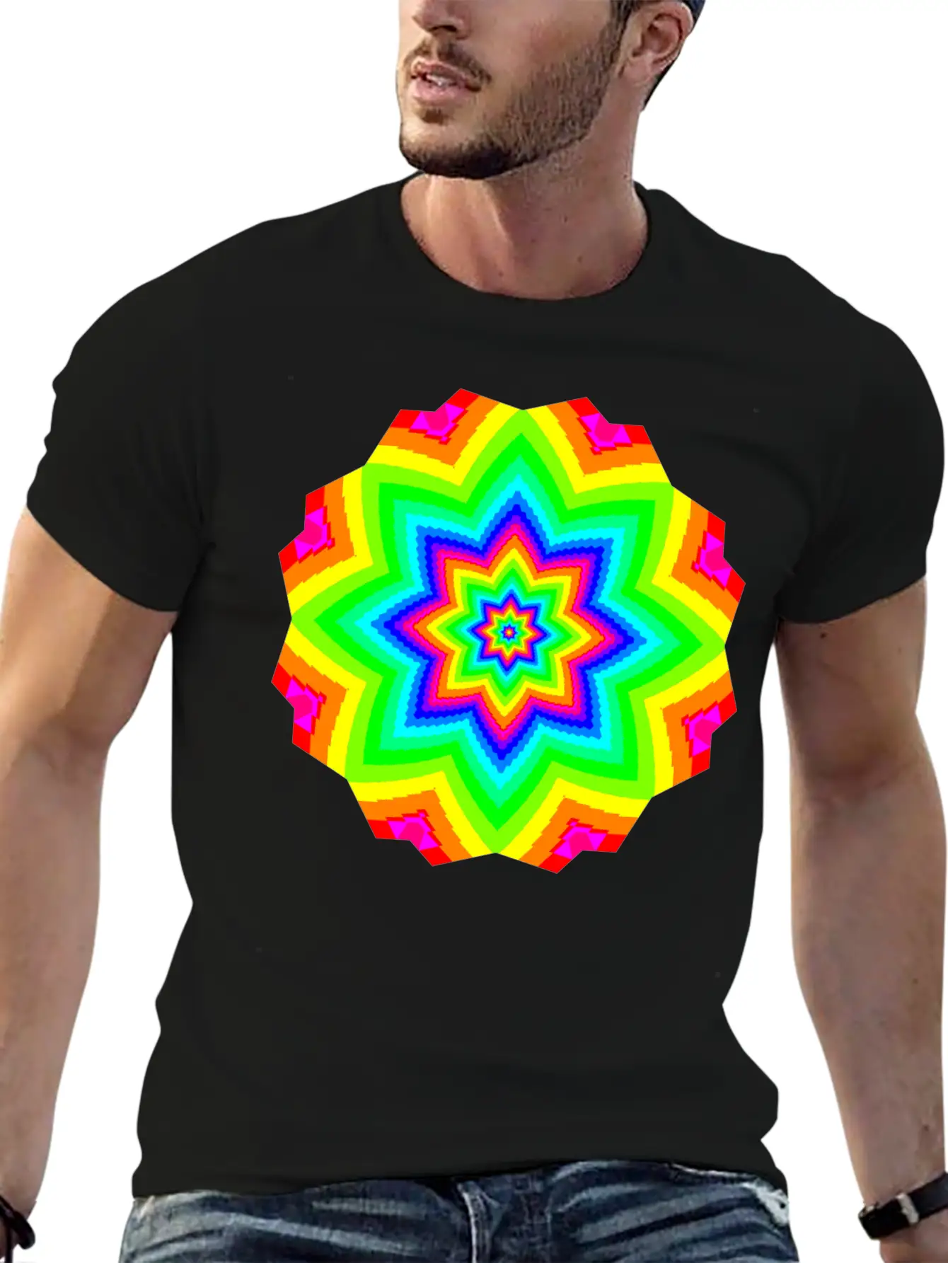 Groovy Geometry Stylish Everyday T-Shirt – Unisex Basic Cotton Tee