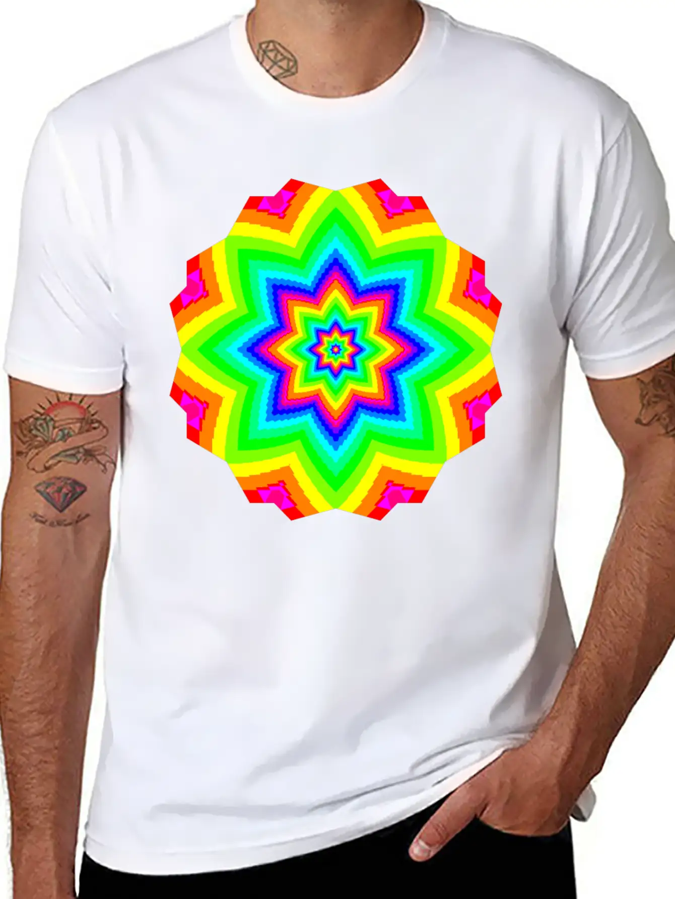 Groovy Geometry Stylish Everyday T-Shirt – Unisex Basic Cotton Tee