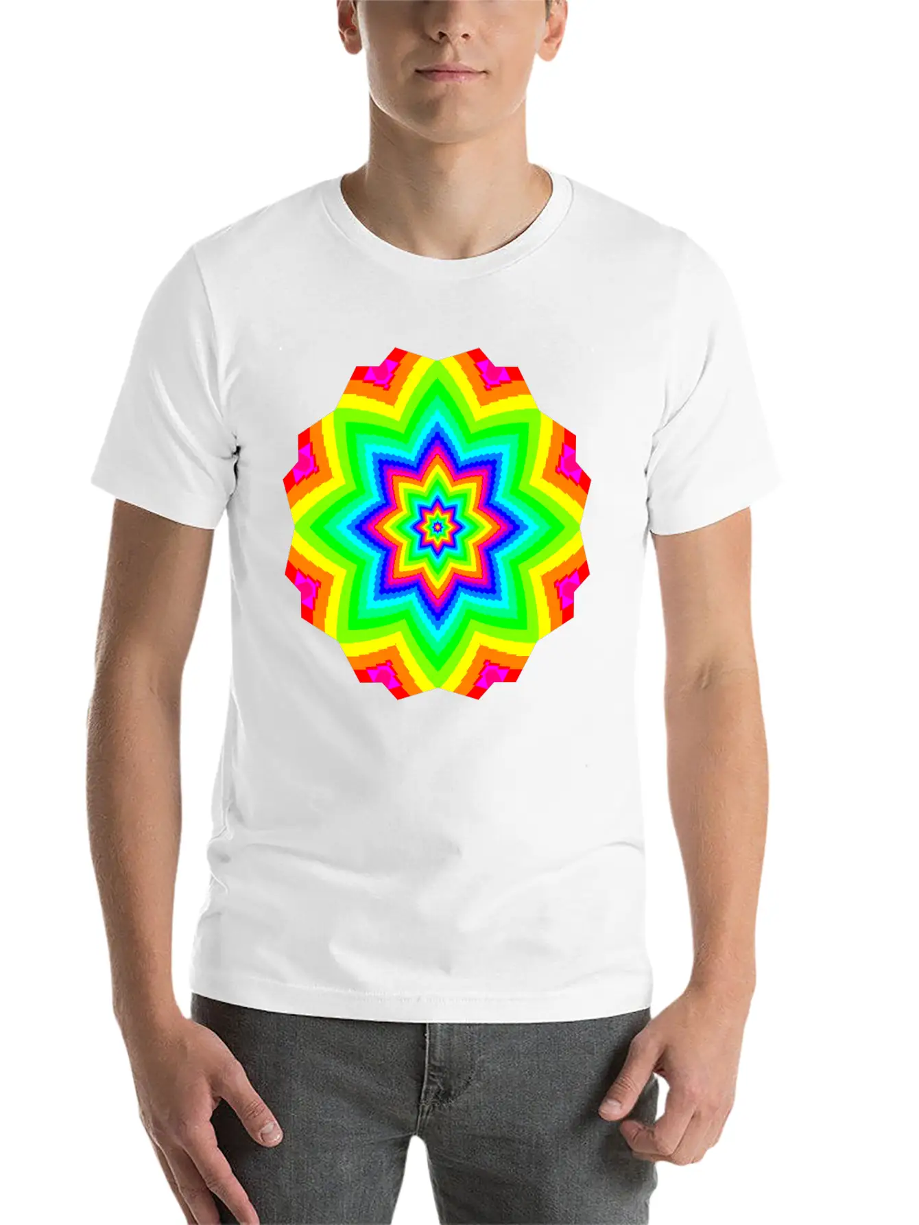 Groovy Geometry Stylish Everyday T-Shirt – Unisex Basic Cotton Tee