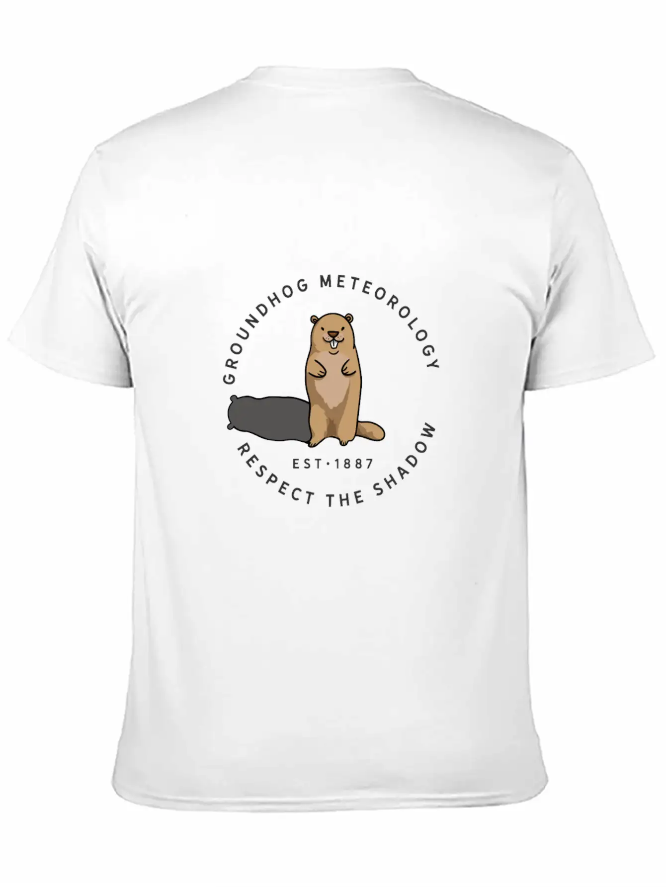 Groundhog Day Funny Quote Respect The Shadow Meteo Timeless Short Sleeve Tee – Comfy And Minimalist Design