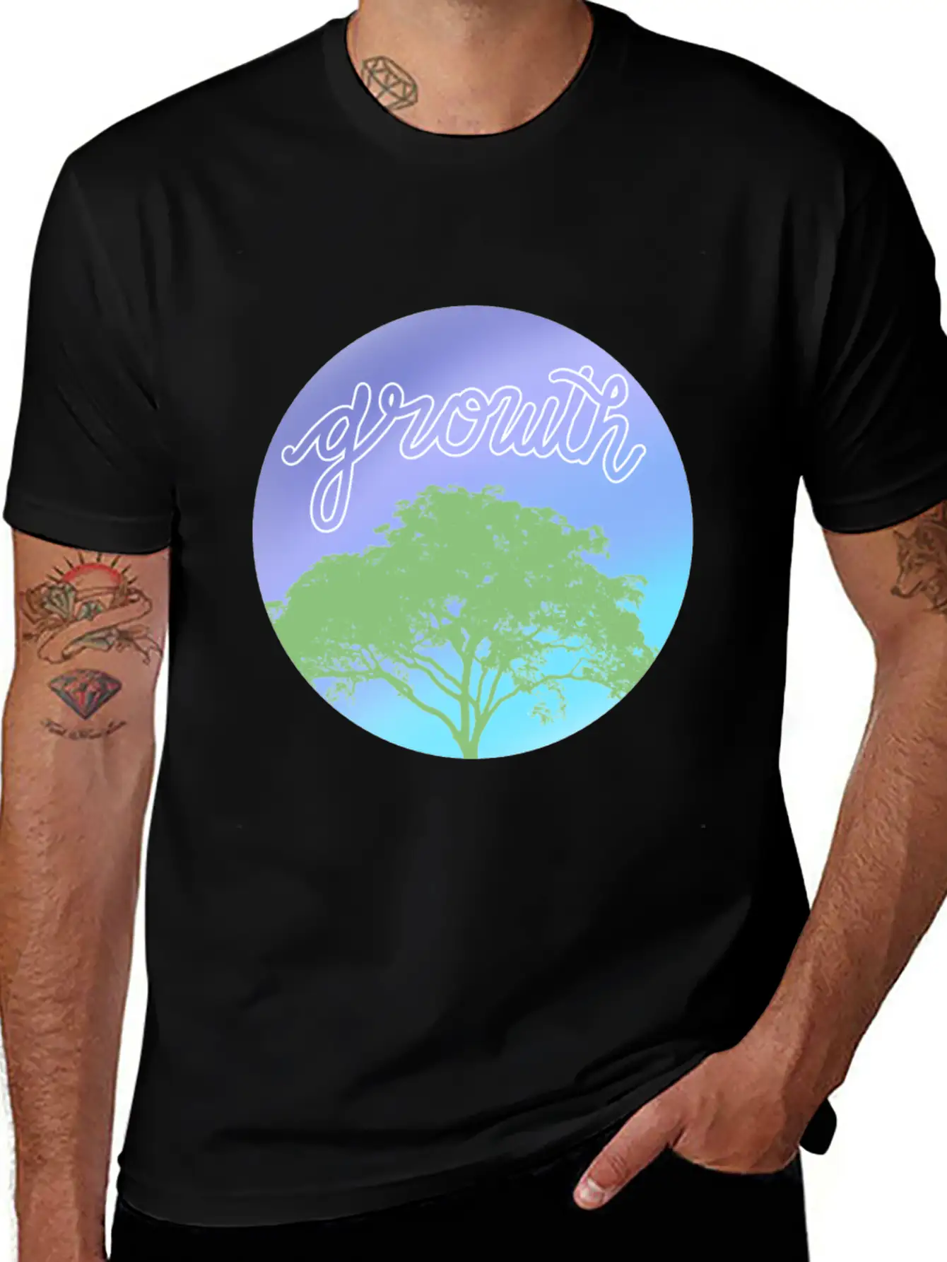 Growth Comfortable Minimalist Graphic Tee – Summer Style Essential