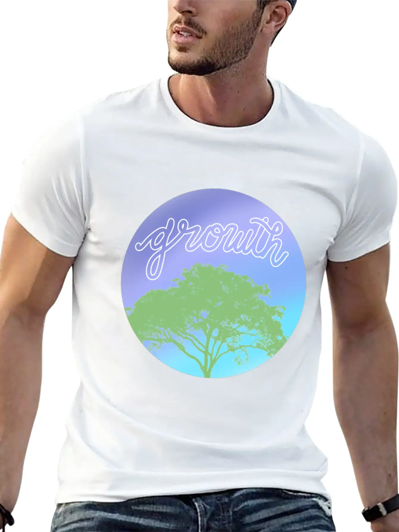 Growth Comfortable Minimalist Graphic Tee – Summer Style Essential