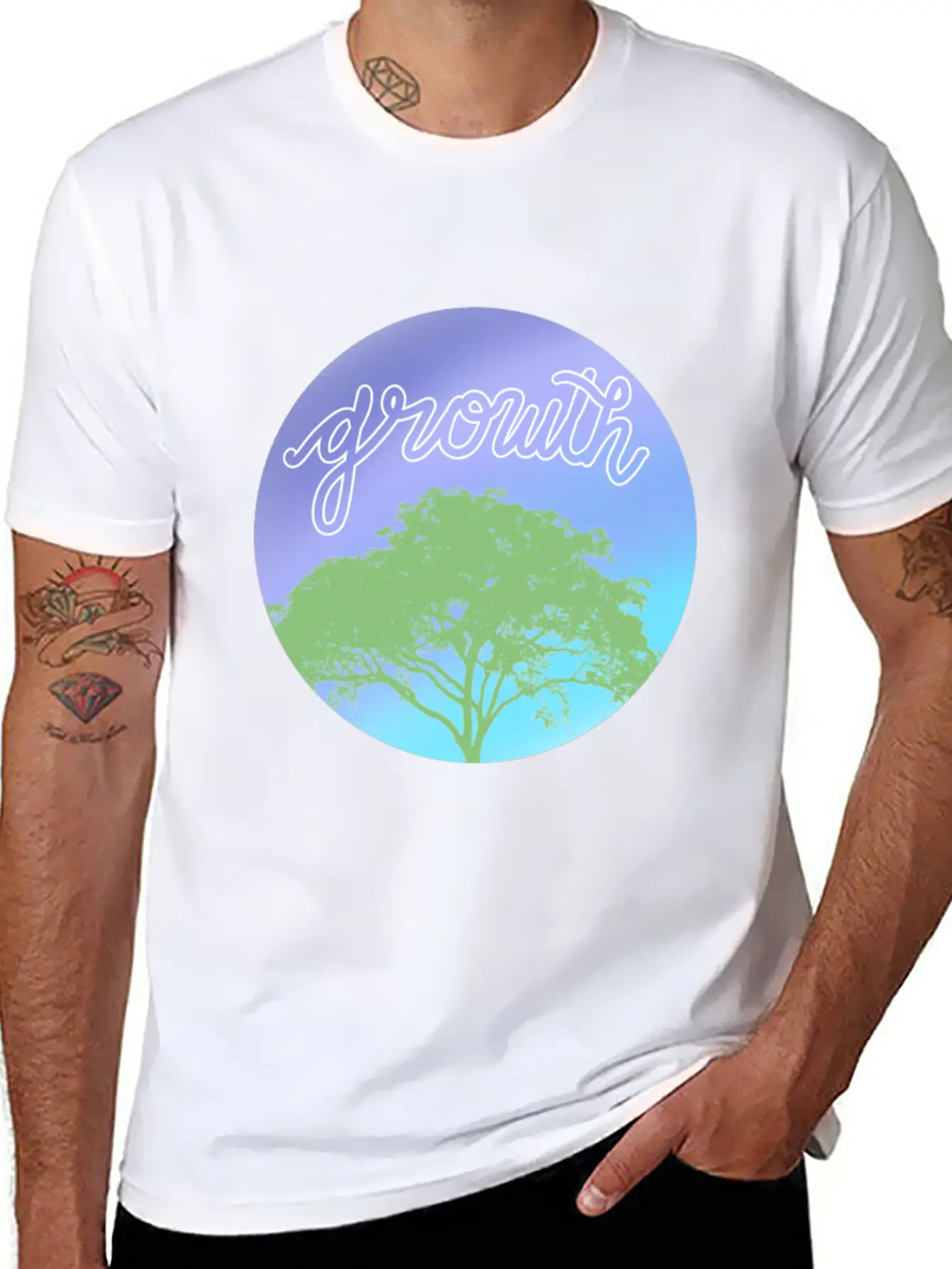Growth Comfortable Minimalist Graphic Tee – Summer Style Essential