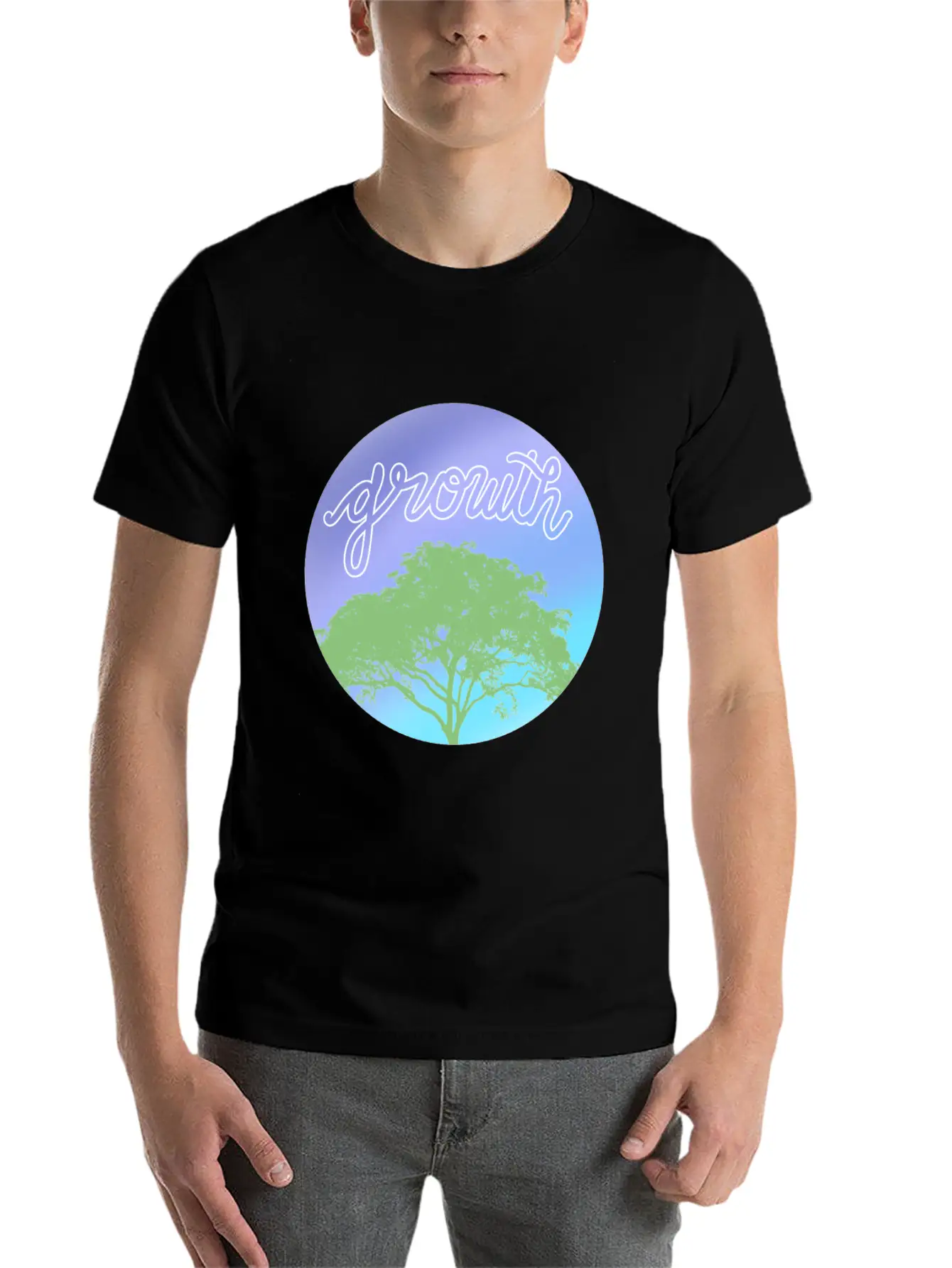 Growth Comfortable Minimalist Graphic Tee – Summer Style Essential