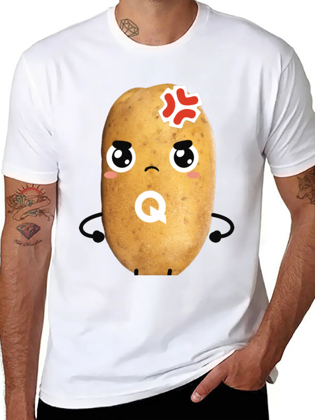 Grumpy QUARTY Basic Graphic T-Shirt – Daily Comfort In Soft Cotton