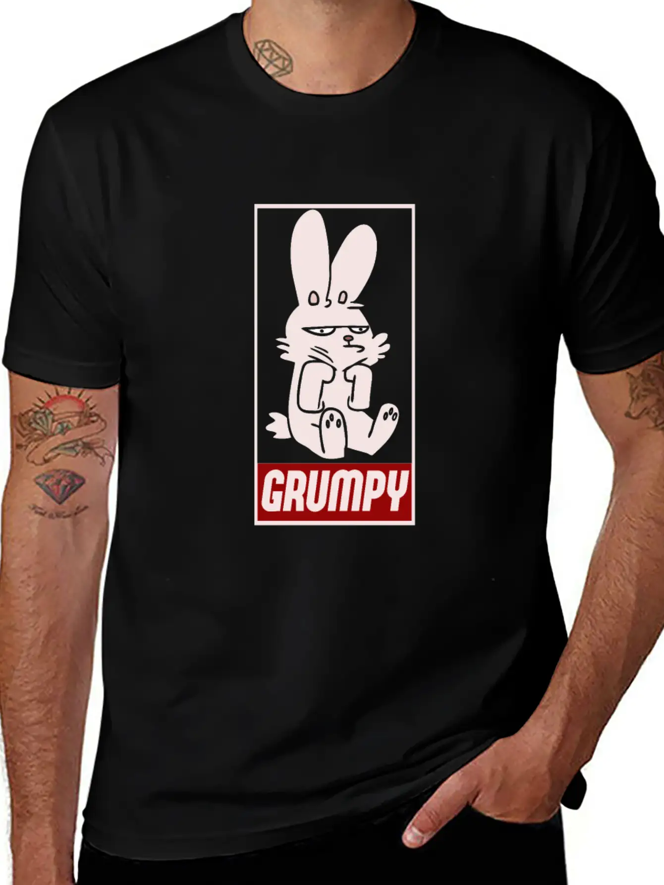 Grumpy Rabbit Timeless Short Sleeve Tee – Comfy And Minimalist Design