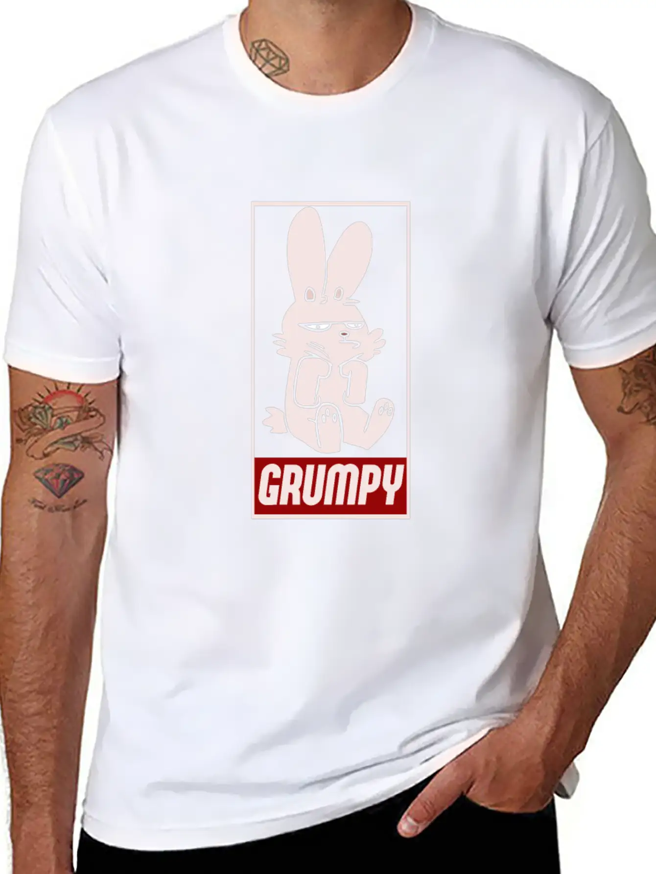 Grumpy Rabbit Timeless Short Sleeve Tee – Comfy And Minimalist Design