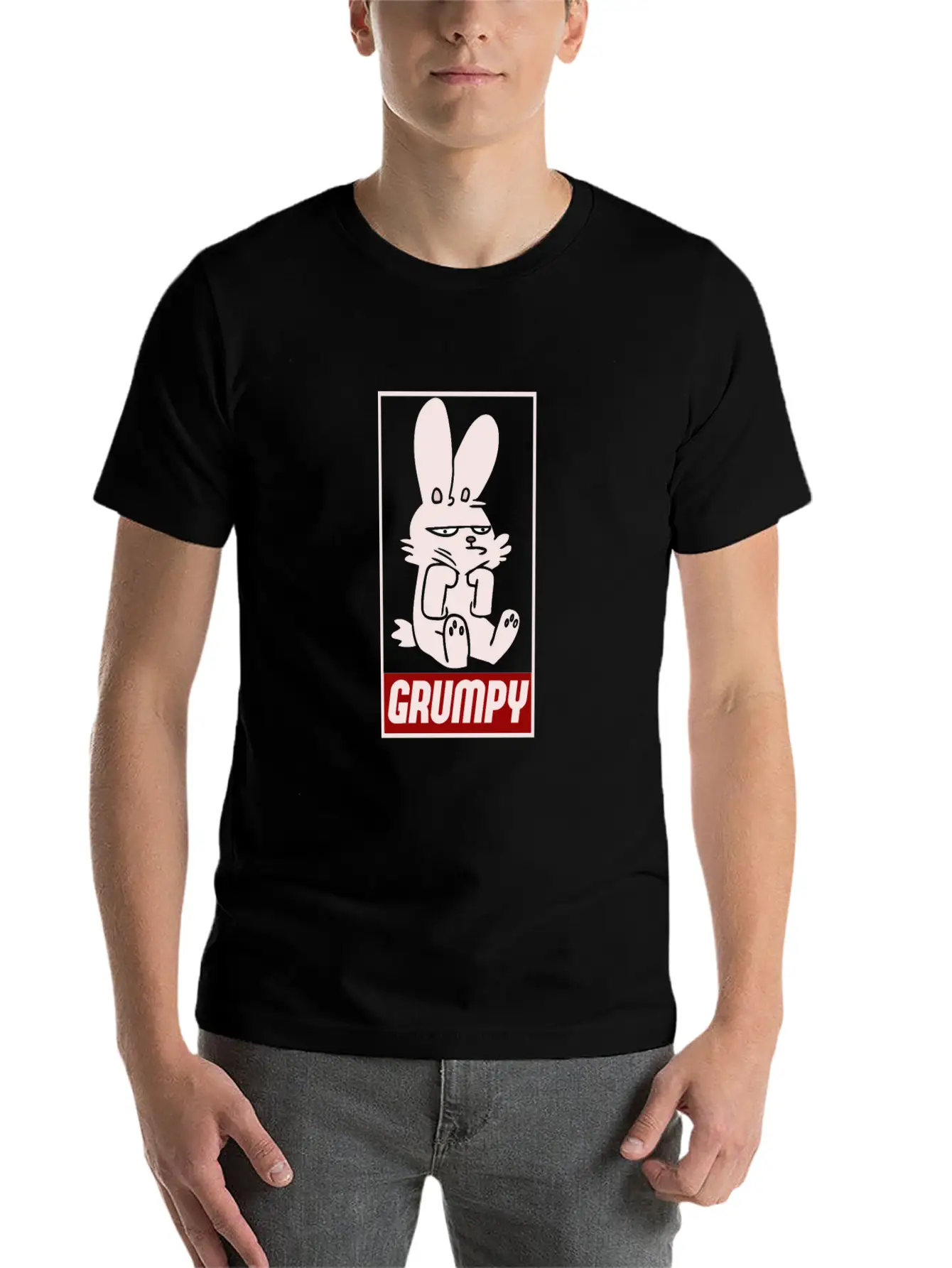 Grumpy Rabbit Timeless Short Sleeve Tee – Comfy And Minimalist Design