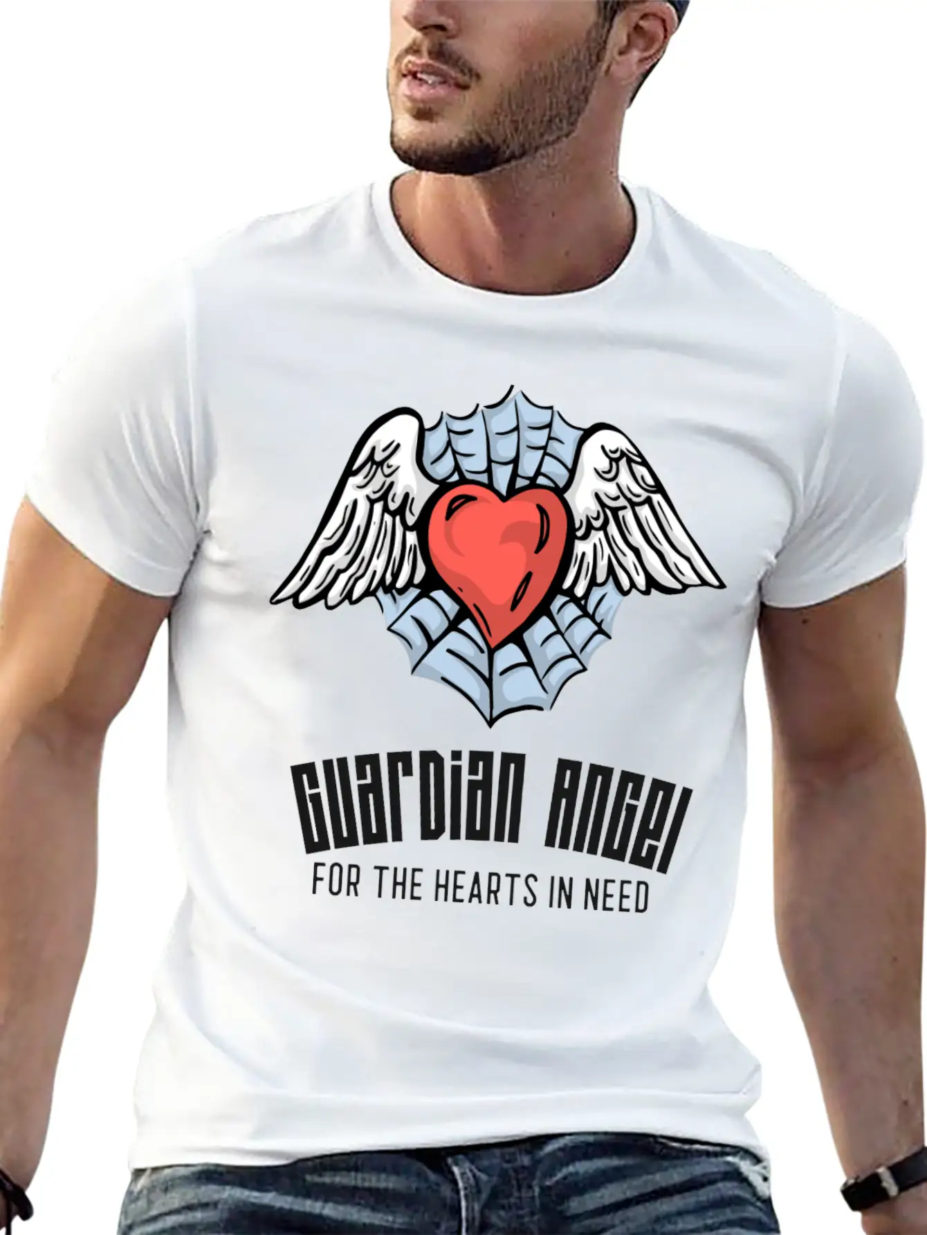 Guardian Angel For The Hearts In Need, CVICU Nurse Stylish Everyday T-Shirt – Unisex Basic Cotton Tee