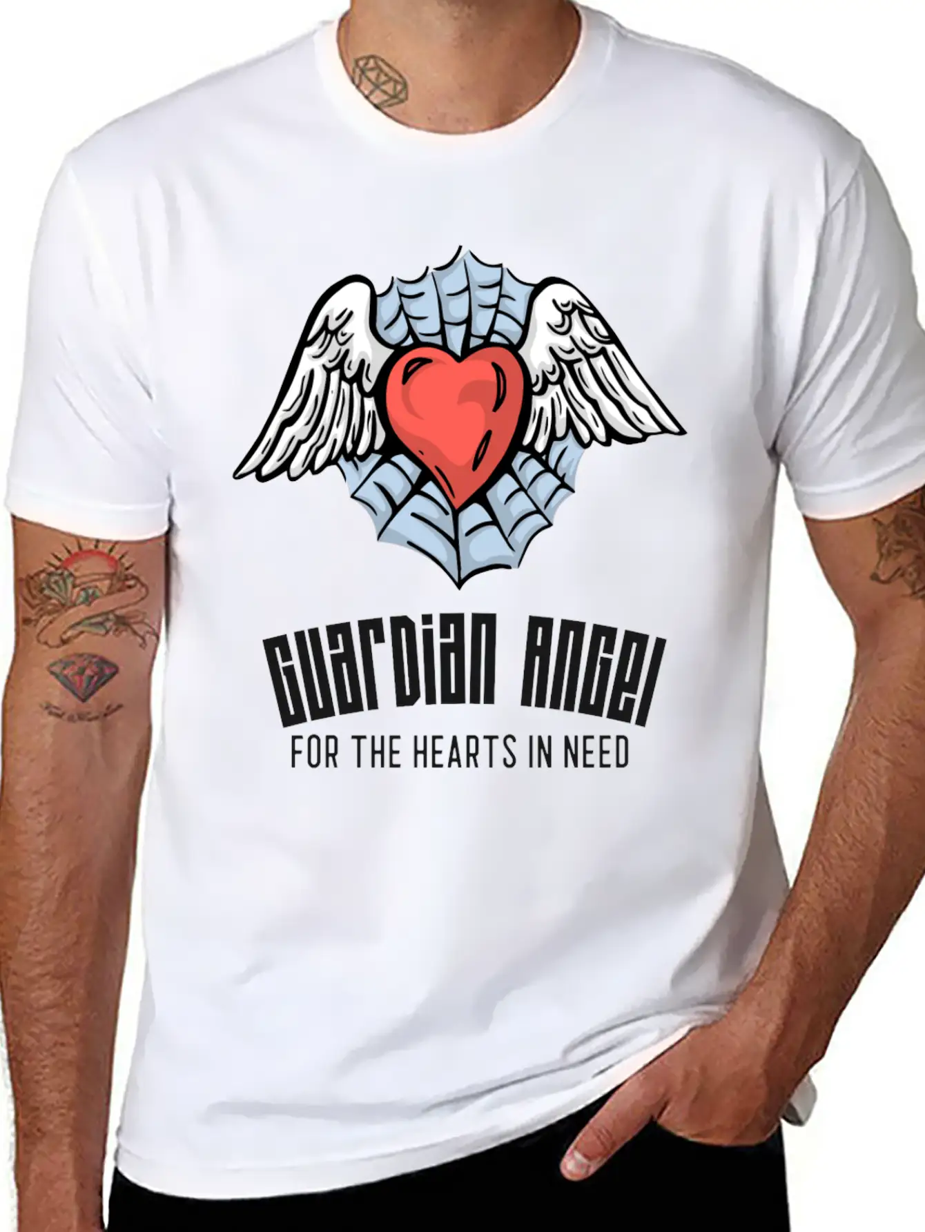 Guardian Angel For The Hearts In Need, CVICU Nurse Stylish Everyday T-Shirt – Unisex Basic Cotton Tee