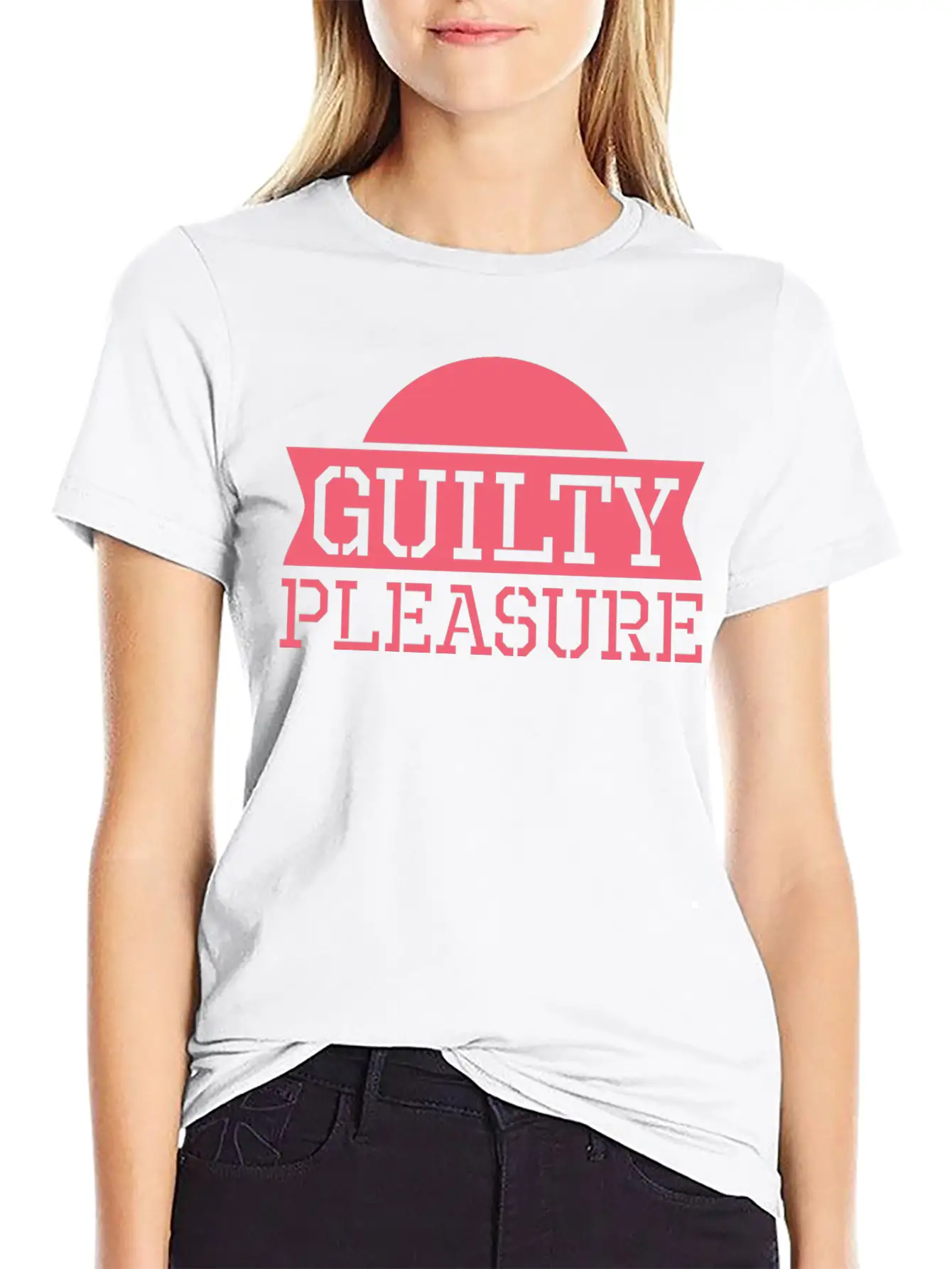 Guilty Pleasure Cute Cool Sarcastic Timeless Short Sleeve Tee – Comfy And Minimalist Design