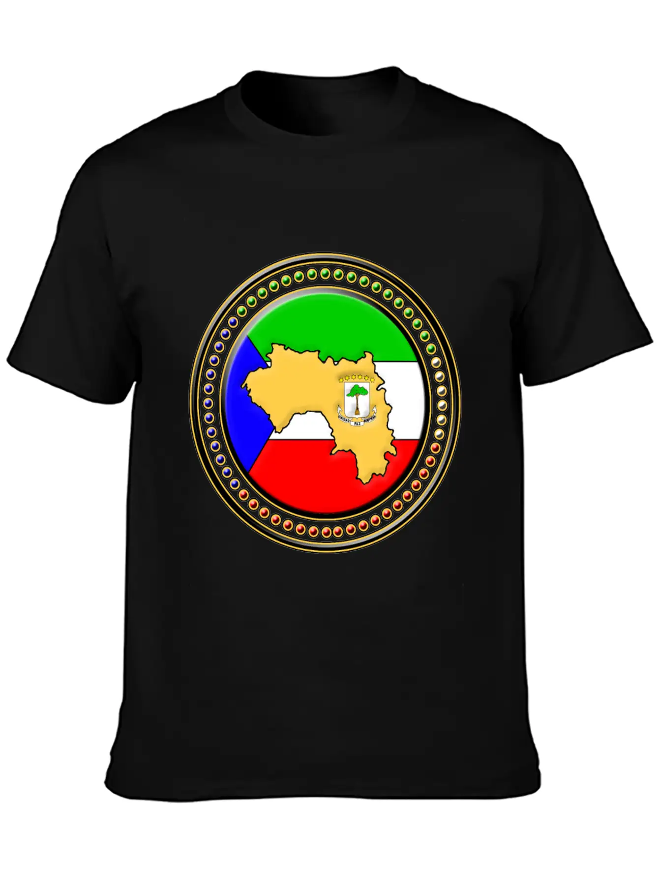 Guinea Flag Map Essential Unisex Summer Tee – Soft Cotton Casual Fit