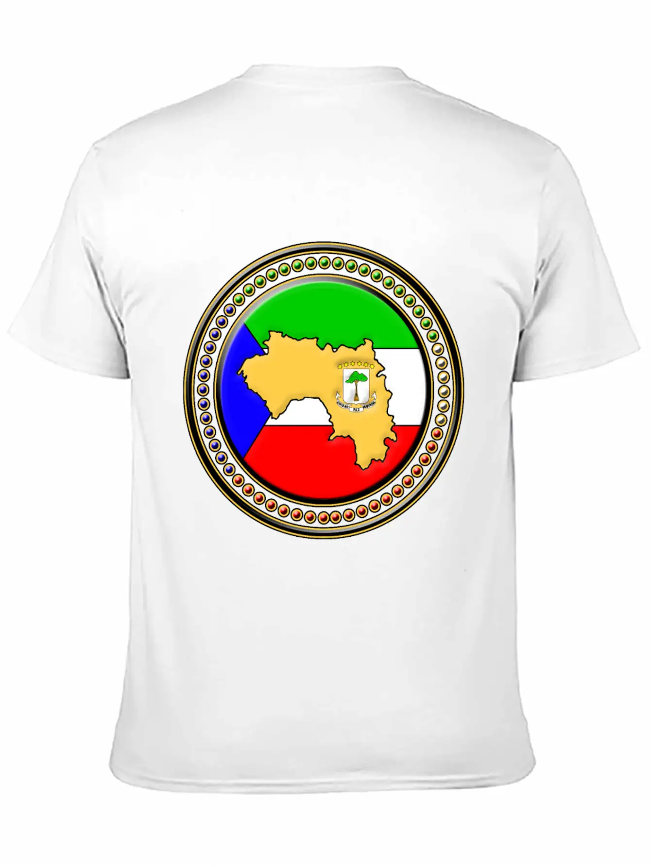Guinea Flag Map Essential Unisex Summer Tee – Soft Cotton Casual Fit