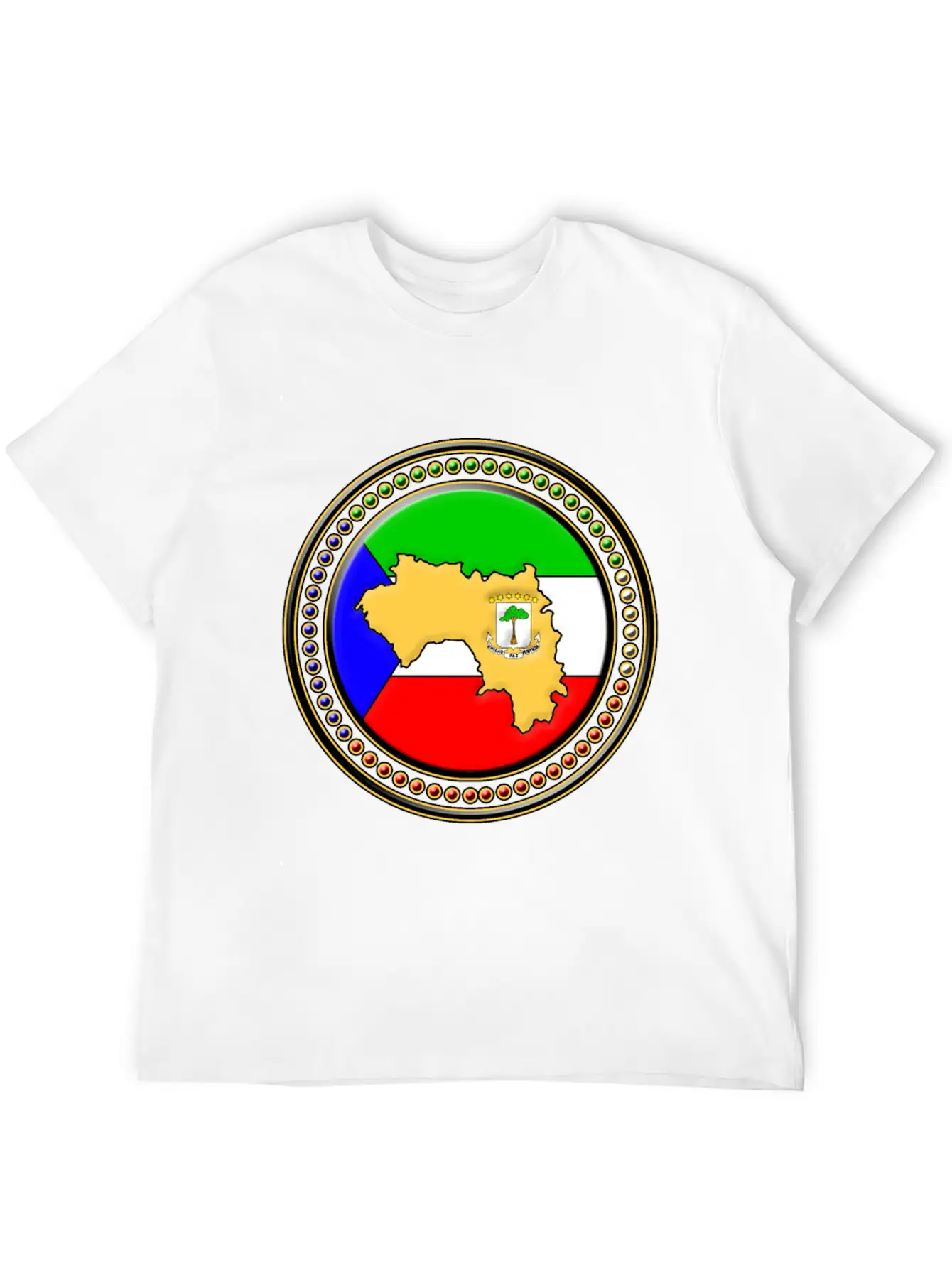 Guinea Flag Map Essential Unisex Summer Tee – Soft Cotton Casual Fit
