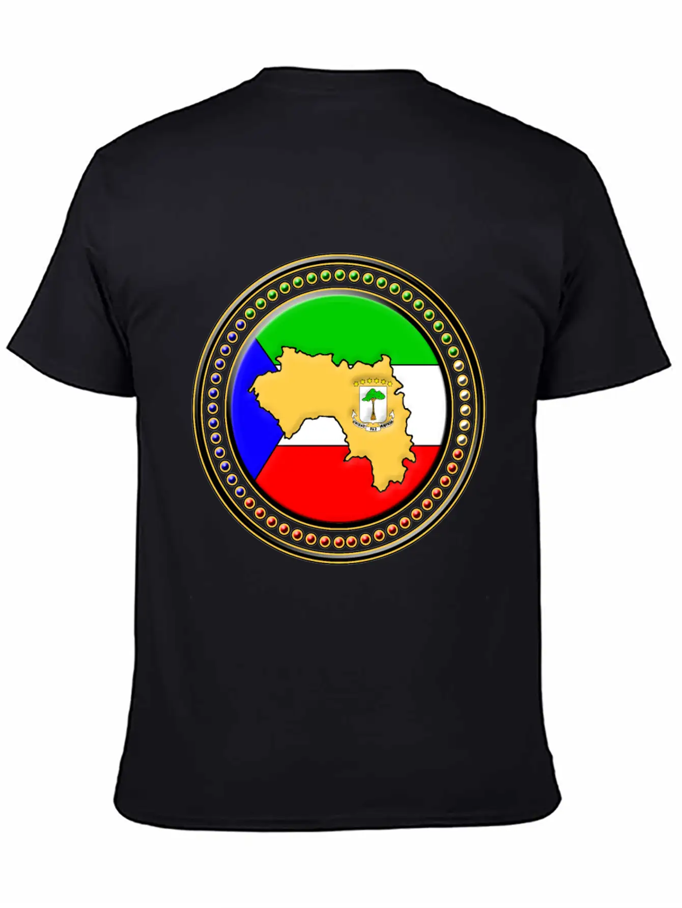 Guinea Flag Map Essential Unisex Summer Tee – Soft Cotton Casual Fit