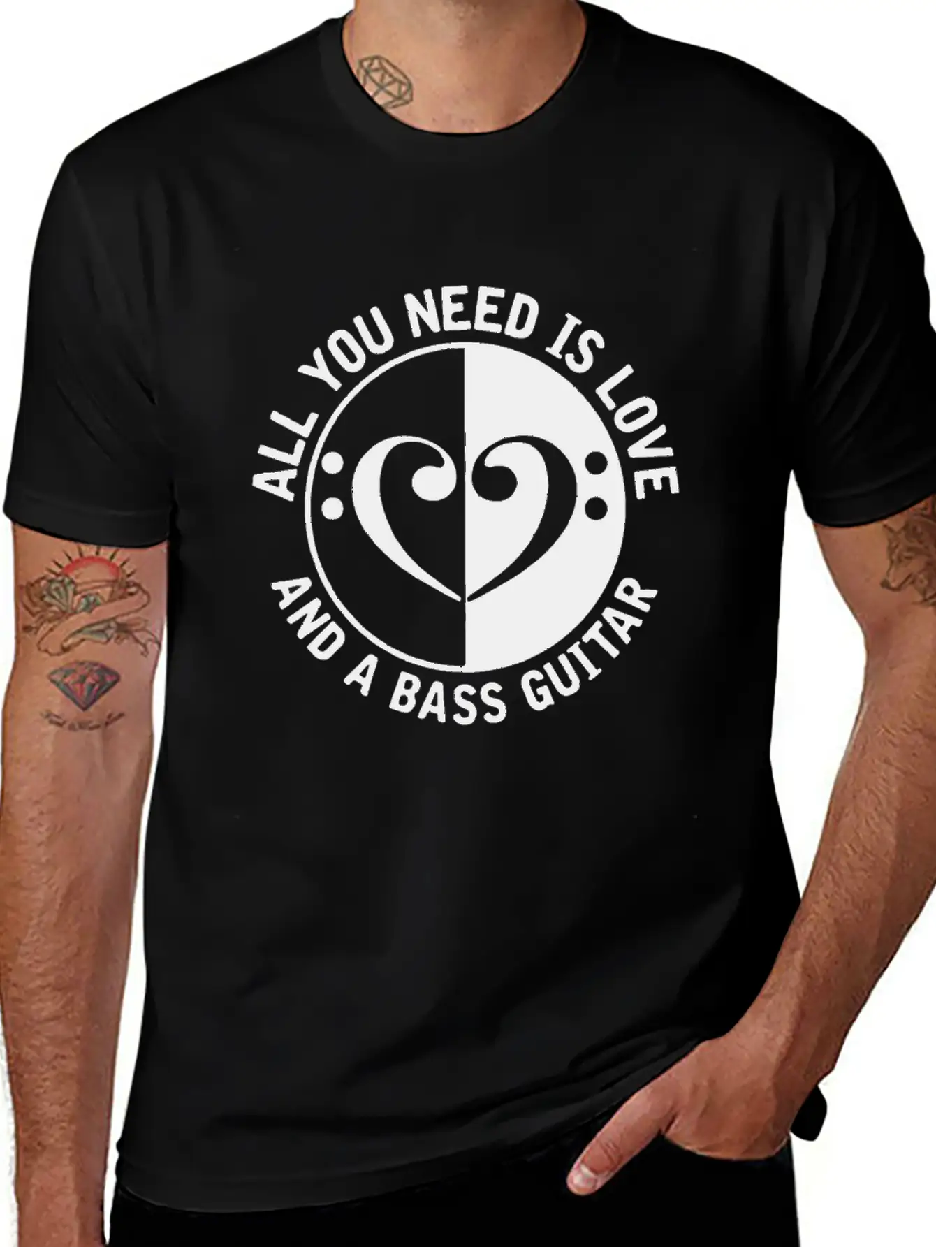 Guitar Guitarist Bass Unisex Short Sleeve Soft Cotton T-Shirt – Casual Everyday Wear