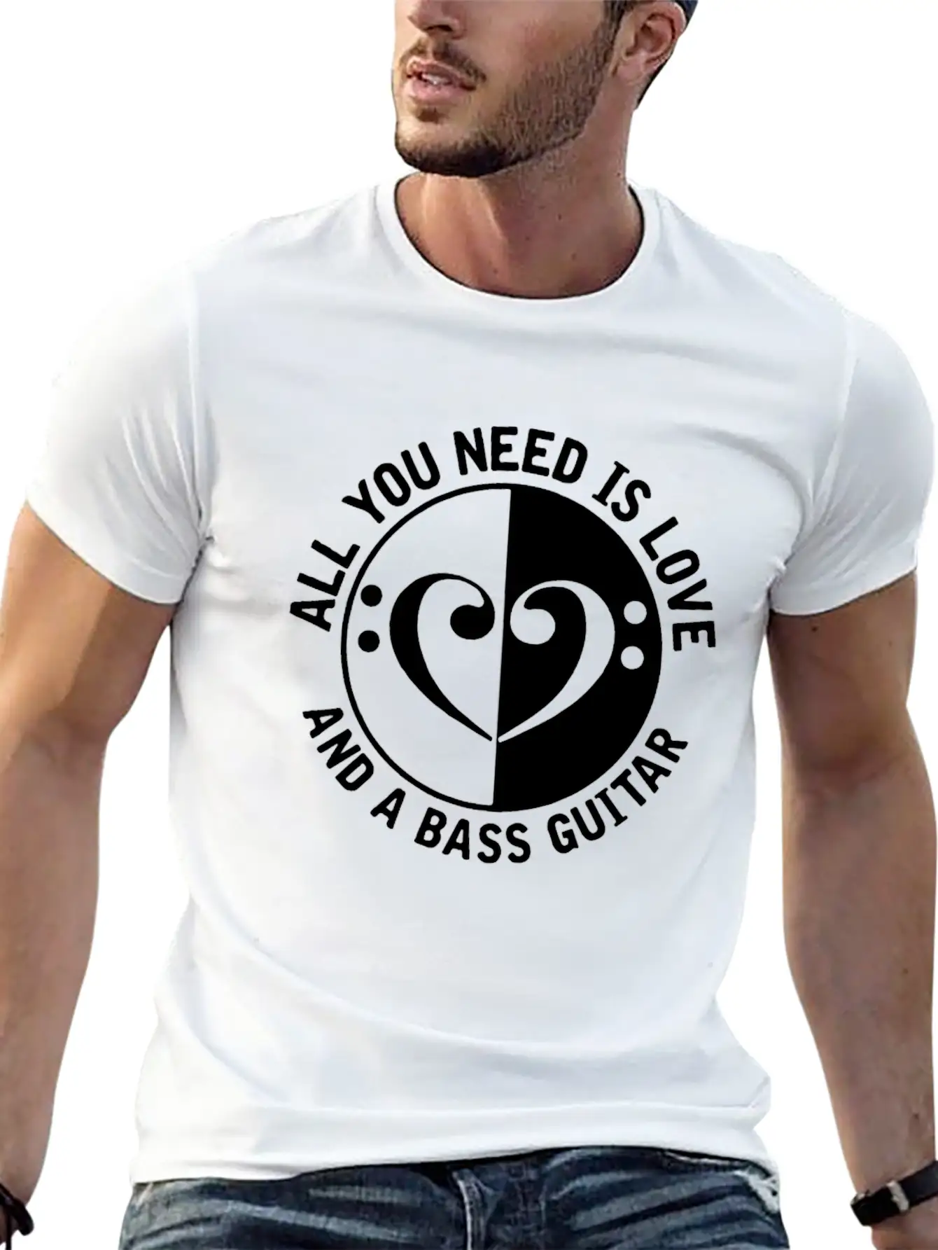 Guitar Guitarist Bass Unisex Short Sleeve Soft Cotton T-Shirt – Casual Everyday Wear