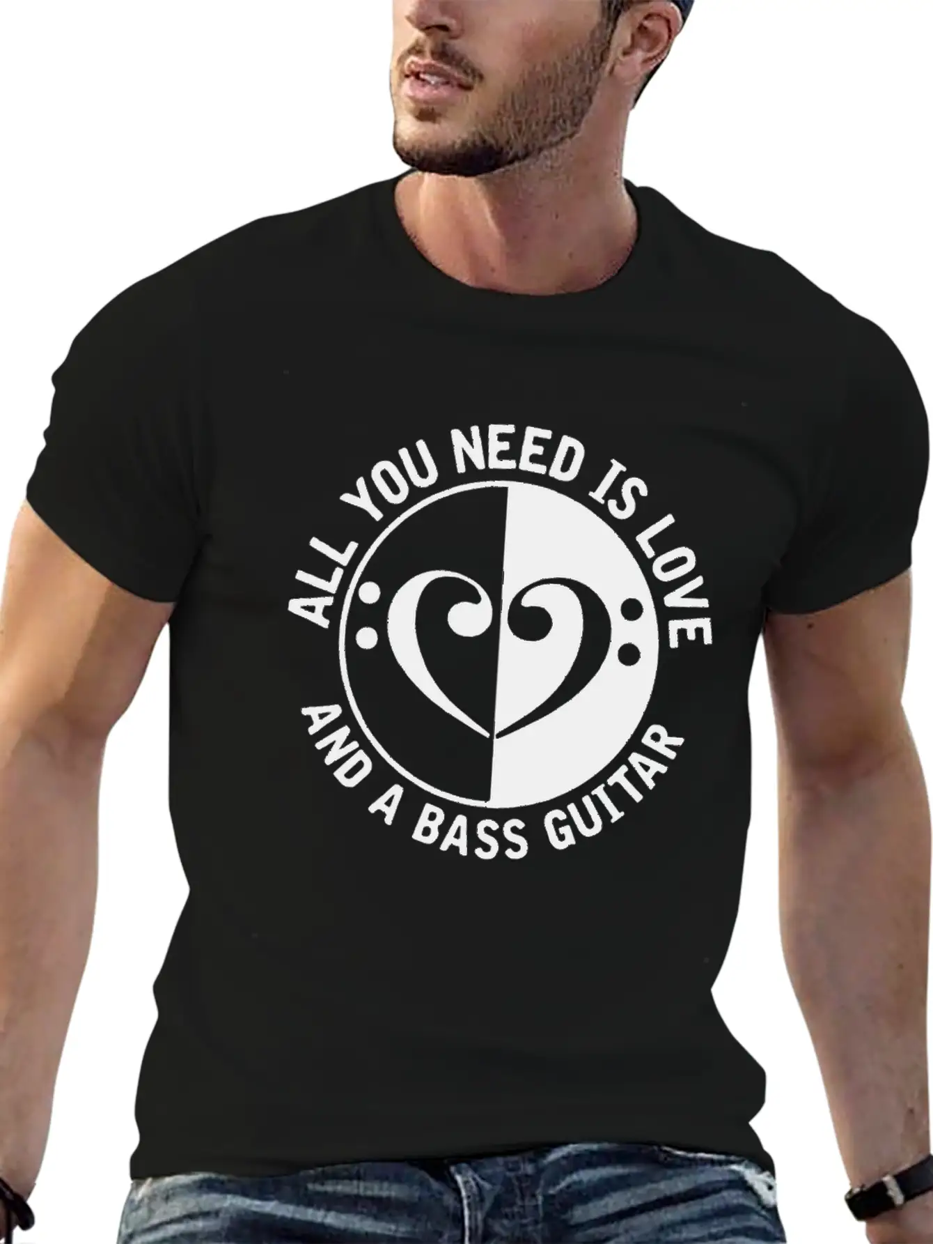 Guitar Guitarist Bass Unisex Short Sleeve Soft Cotton T-Shirt – Casual Everyday Wear
