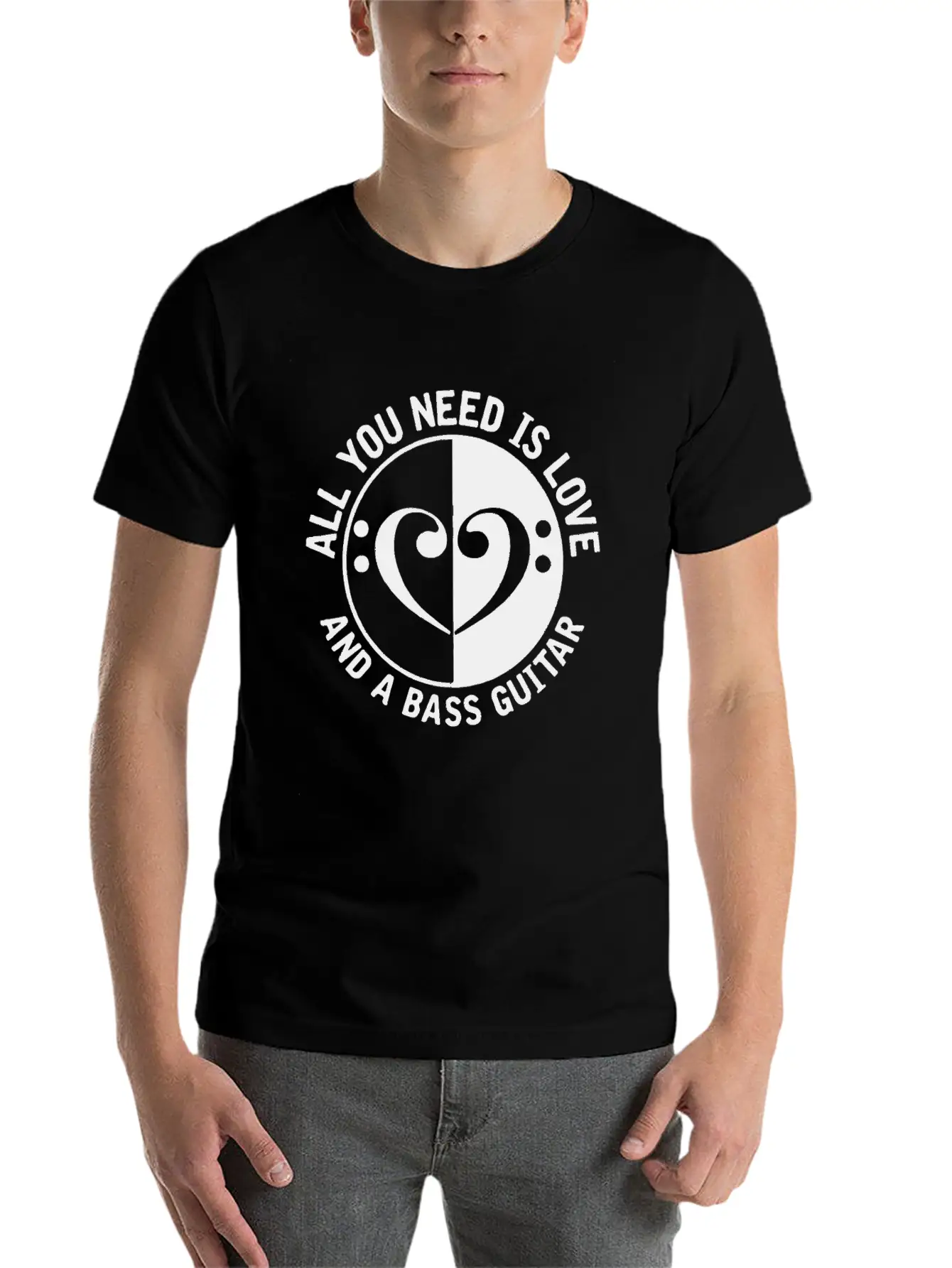 Guitar Guitarist Bass Unisex Short Sleeve Soft Cotton T-Shirt – Casual Everyday Wear