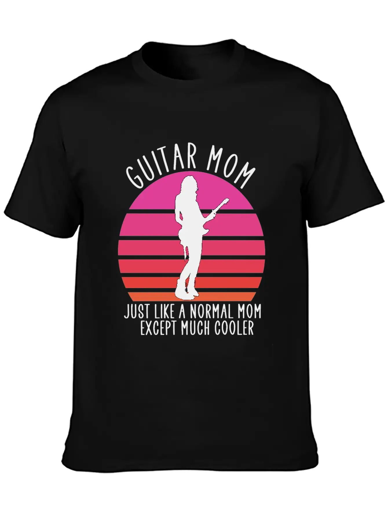 Guitar Mom Unisex Short Sleeve Soft Cotton T-Shirt – Casual Everyday Wear