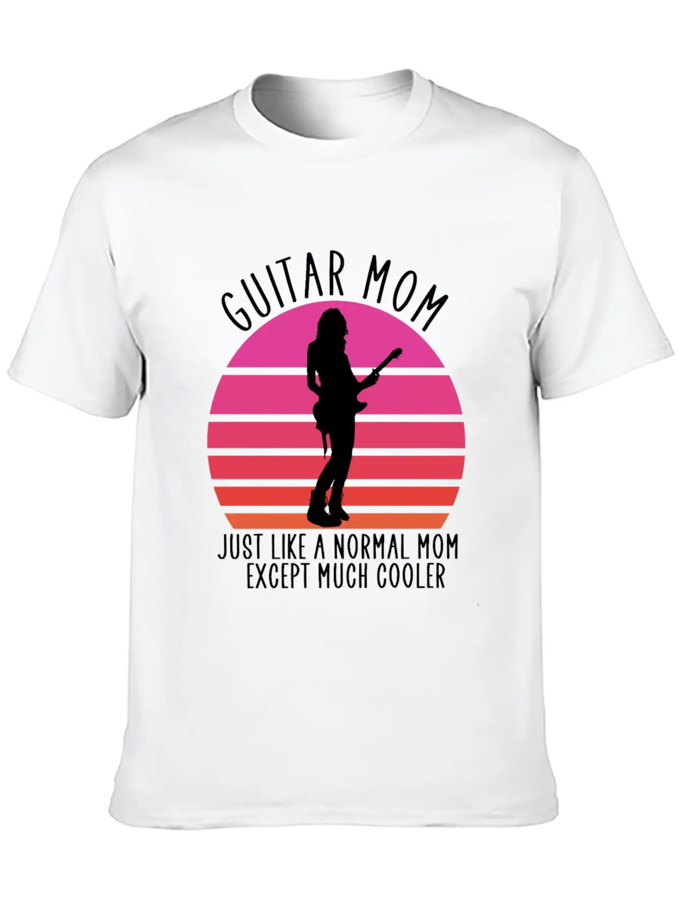 Guitar Mom Unisex Short Sleeve Soft Cotton T-Shirt – Casual Everyday Wear