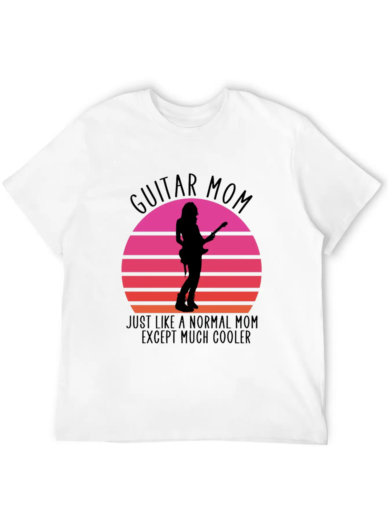 Guitar Mom Unisex Short Sleeve Soft Cotton T-Shirt – Casual Everyday Wear
