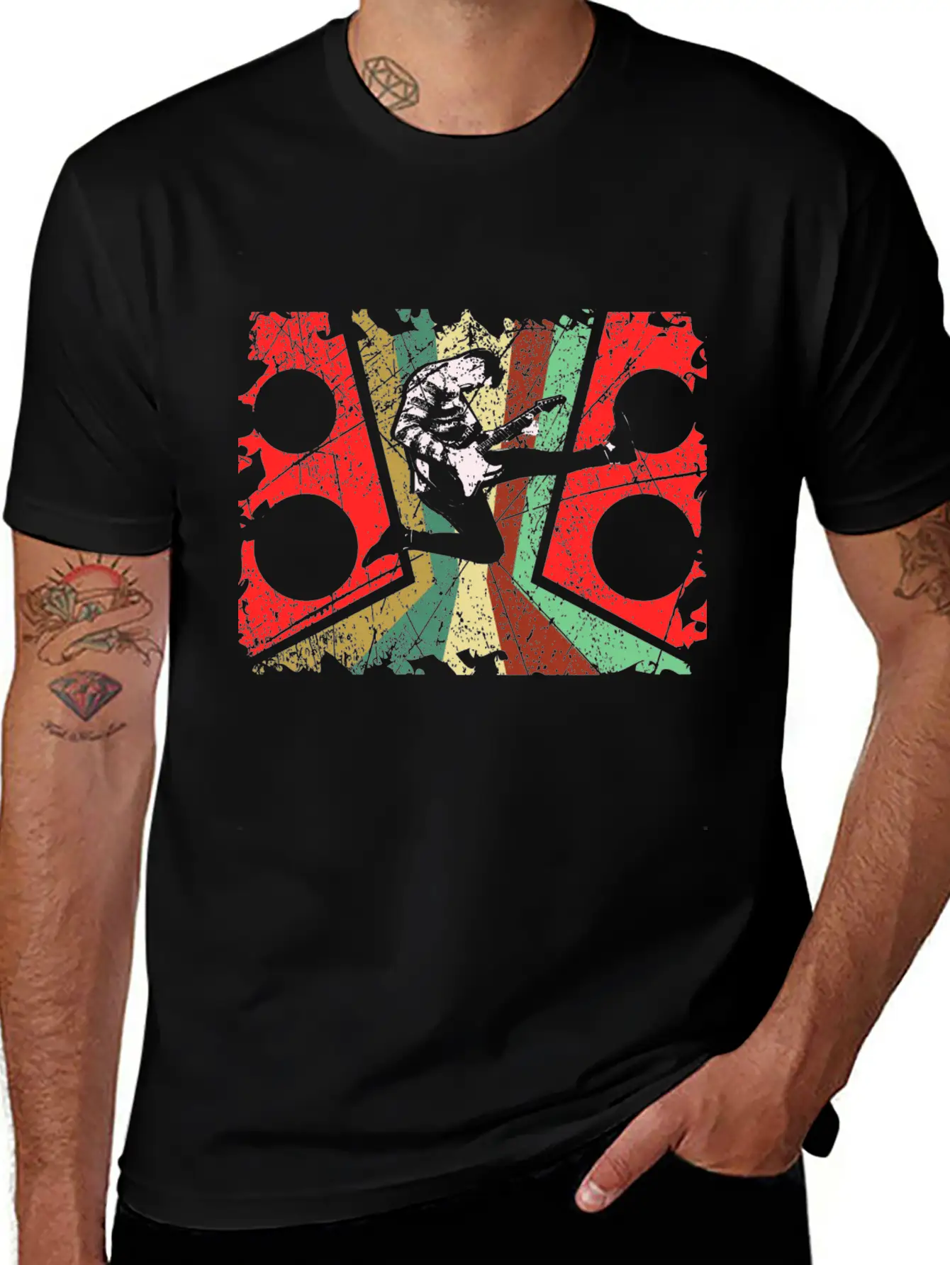 Guitar Music Unisex Short Sleeve Soft Cotton T-Shirt – Casual Everyday Wear