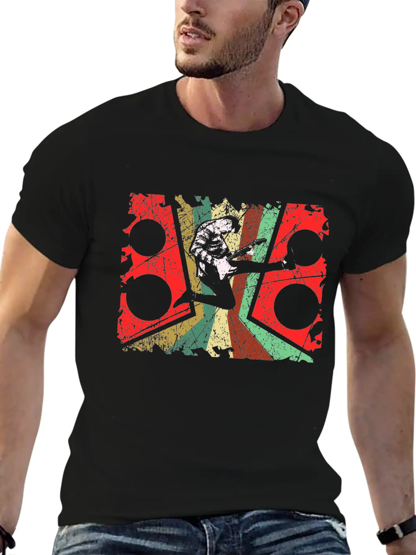 Guitar Music Unisex Short Sleeve Soft Cotton T-Shirt – Casual Everyday Wear