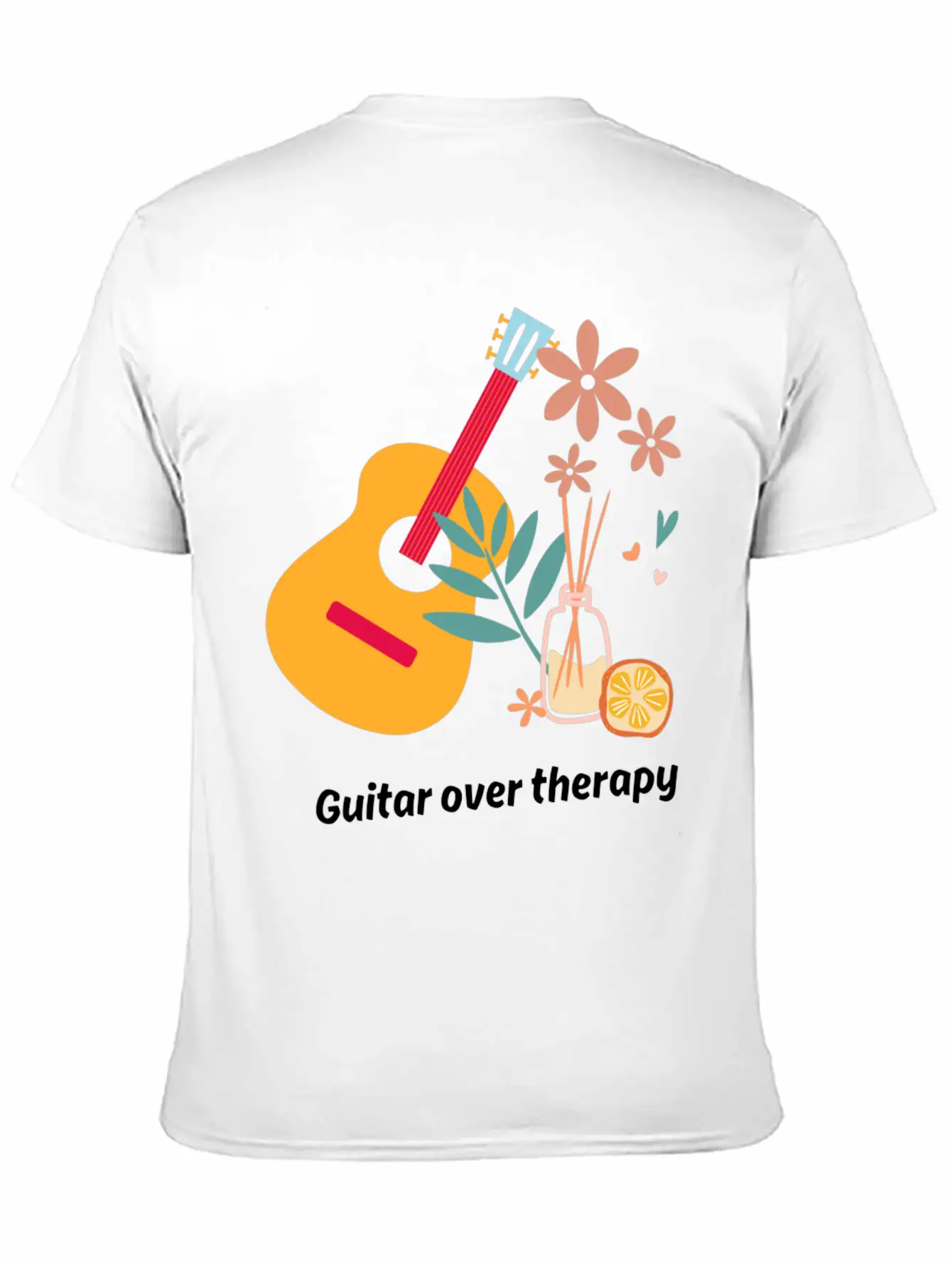 Guitar Over Therapy Timeless Short Sleeve Tee – Comfy And Minimalist Design