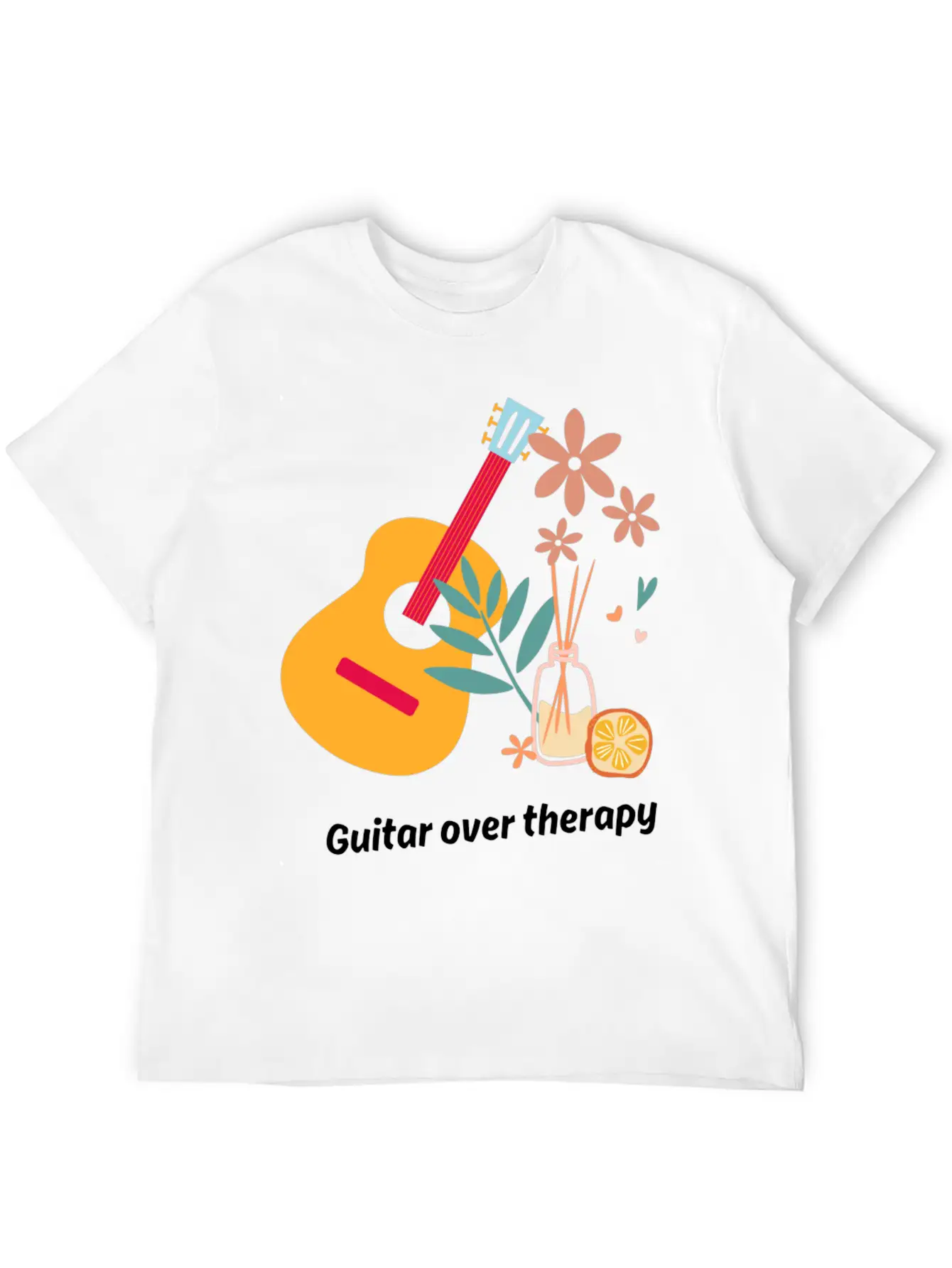 Guitar Over Therapy Timeless Short Sleeve Tee – Comfy And Minimalist Design