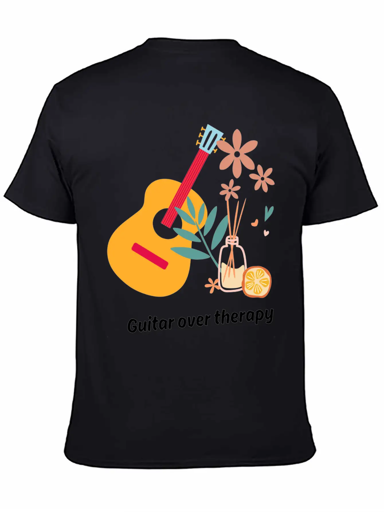 Guitar Over Therapy Timeless Short Sleeve Tee – Comfy And Minimalist Design