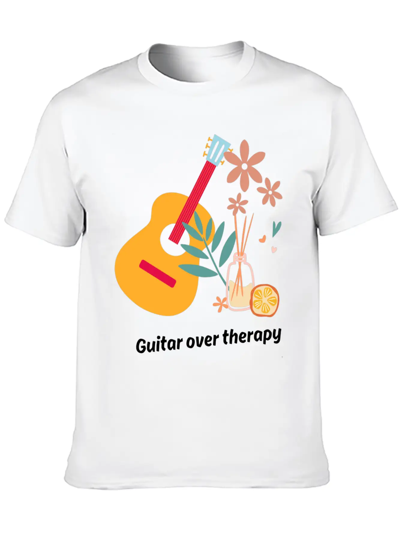 Guitar Over Therapy Timeless Short Sleeve Tee – Comfy And Minimalist Design