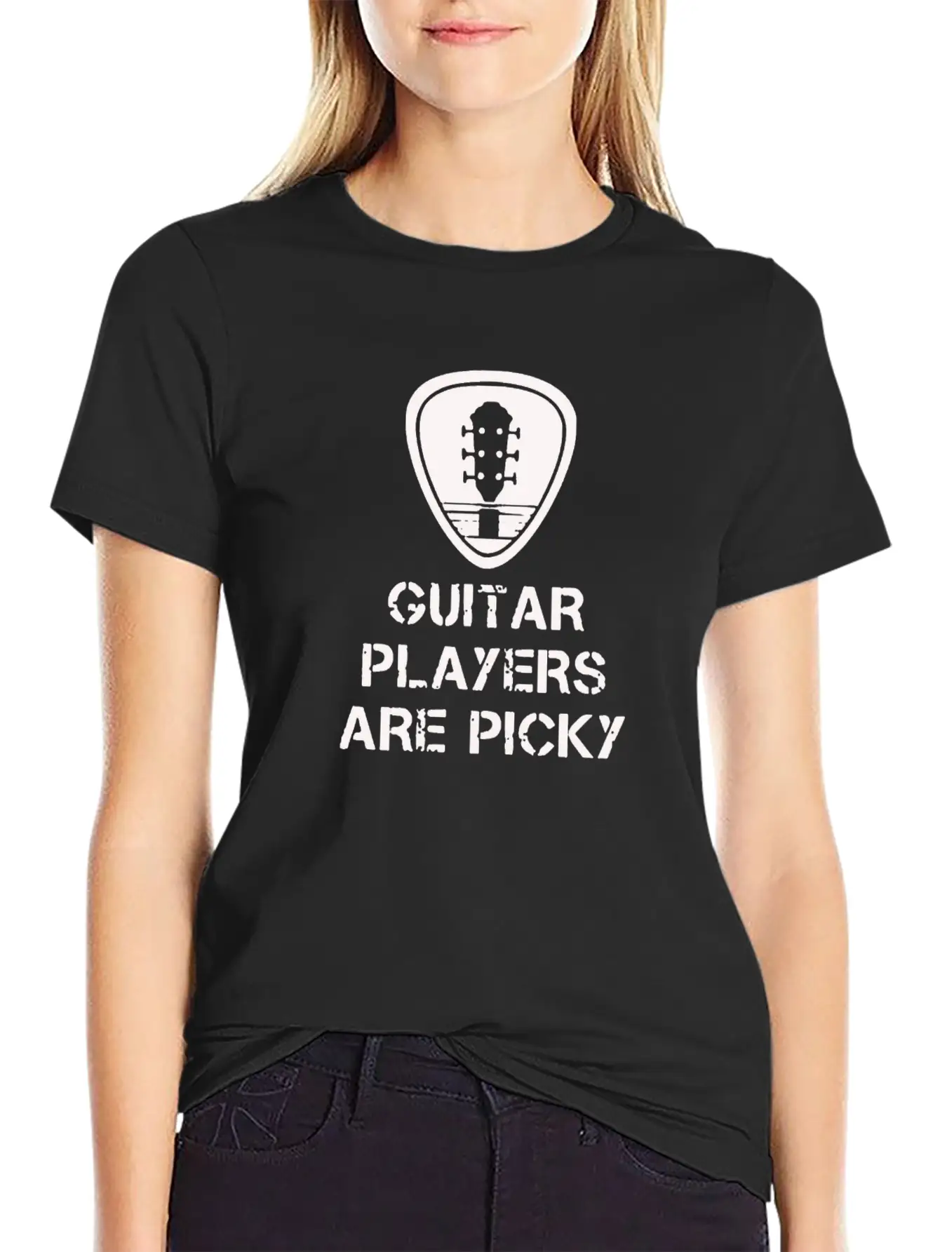 Guitar Players Unisex Short Sleeve Soft Cotton T-Shirt – Casual Everyday Wear
