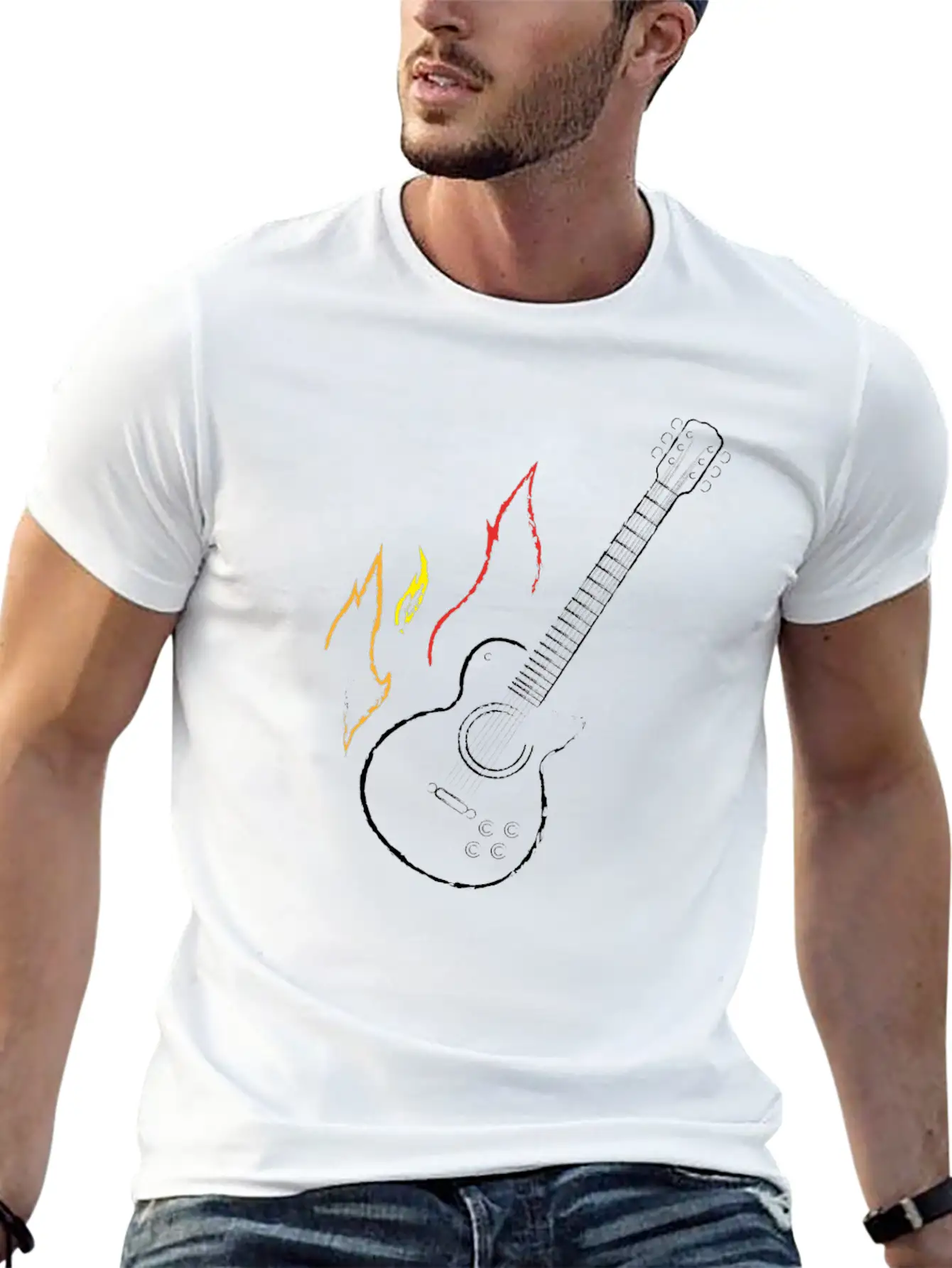 Guitar Rock Music Stylish Everyday T-Shirt – Unisex Basic Cotton Tee
