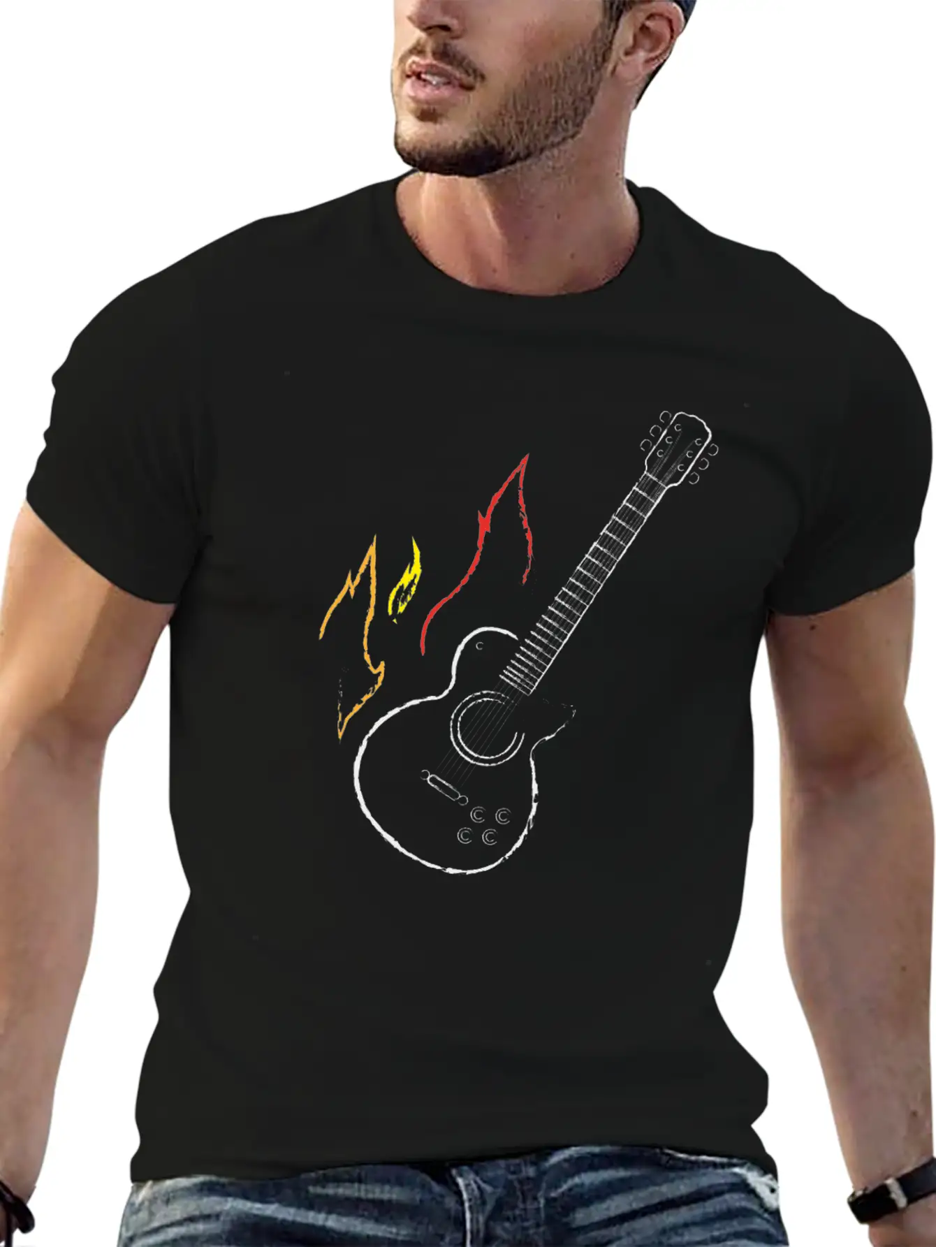 Guitar Rock Music Stylish Everyday T-Shirt – Unisex Basic Cotton Tee