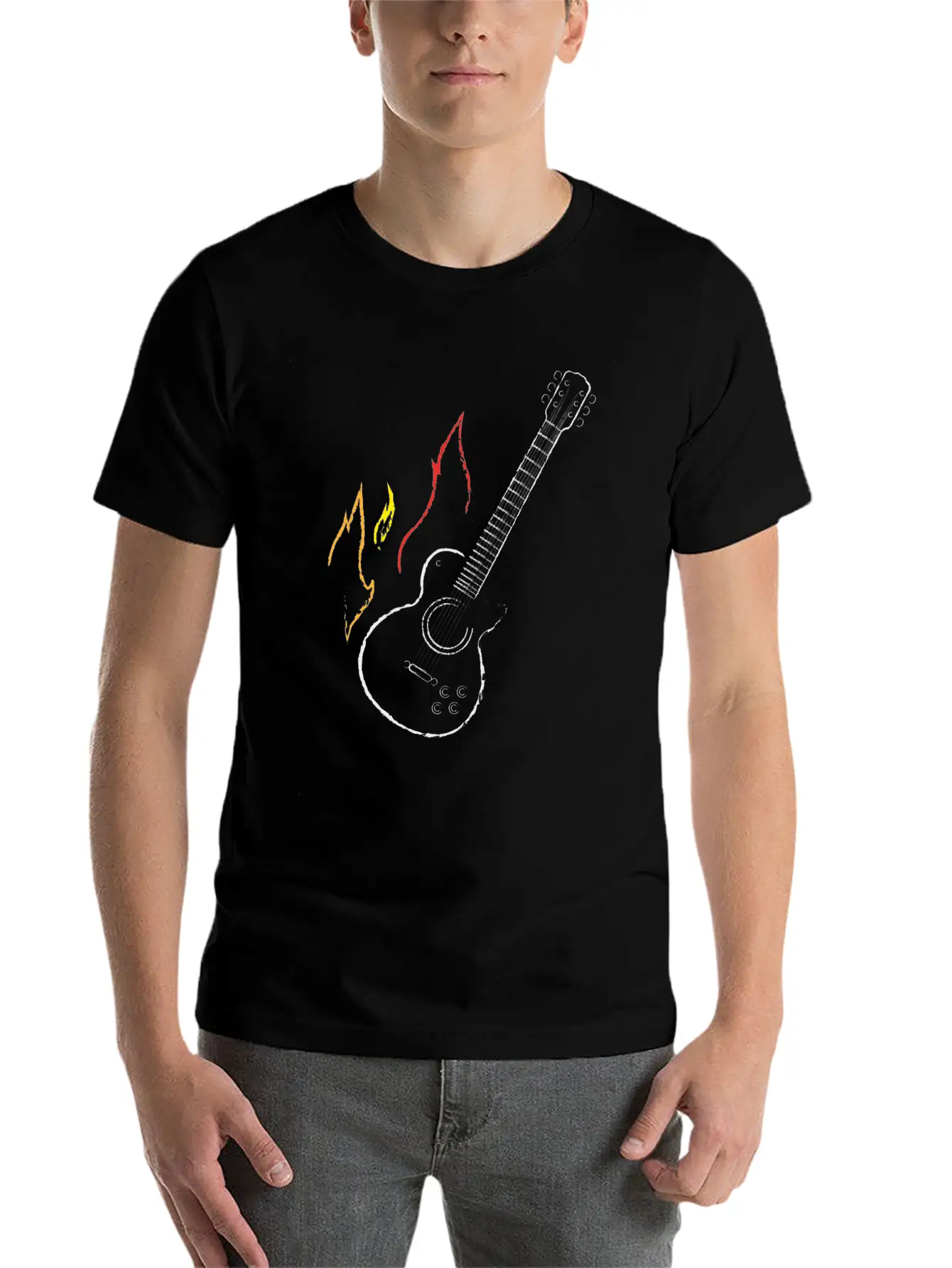 Guitar Rock Music Stylish Everyday T-Shirt – Unisex Basic Cotton Tee