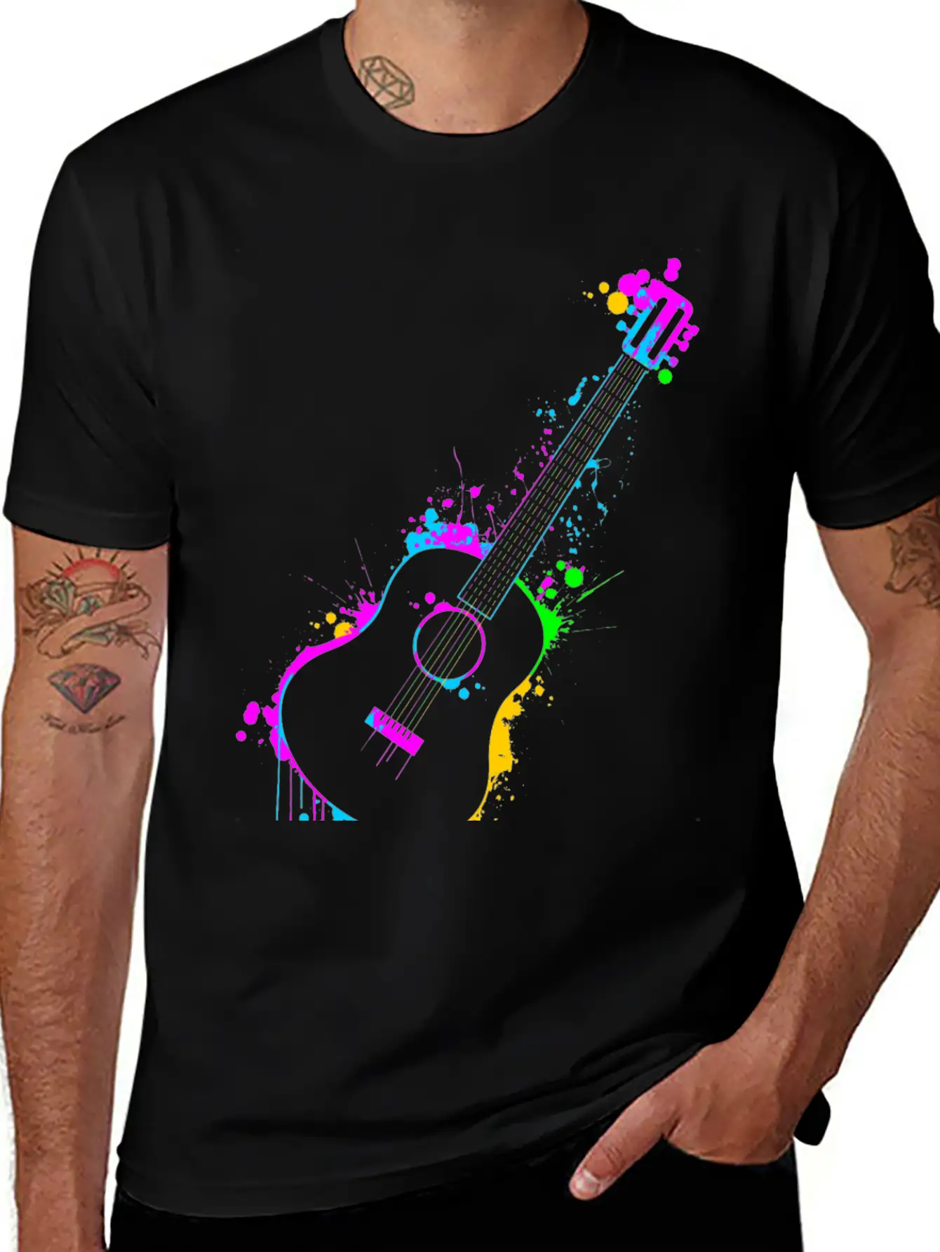 Guitar Unisex Casual T-Shirt – Clean Design For Daily Comfort
