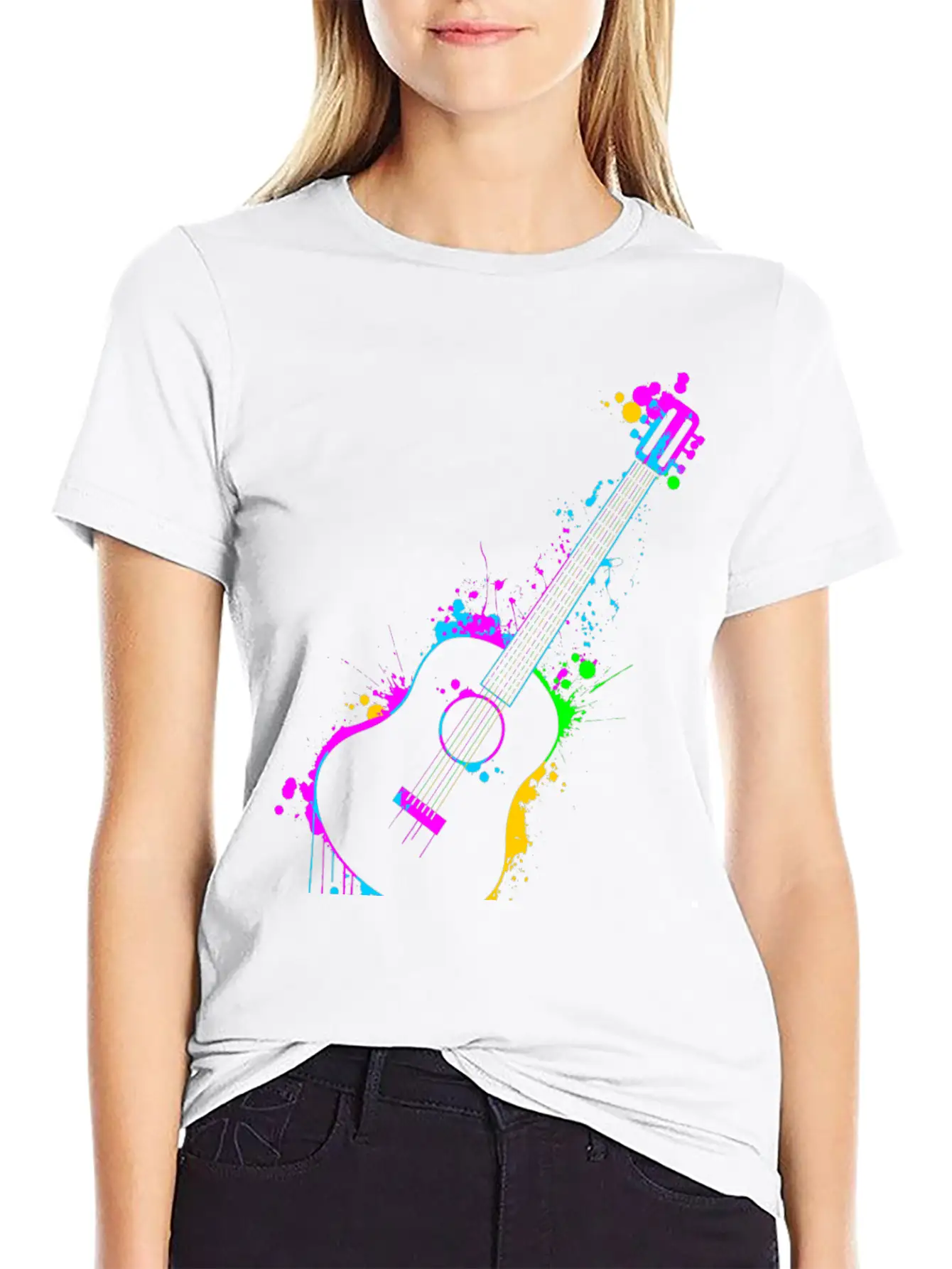 Guitar Unisex Casual T-Shirt – Clean Design For Daily Comfort
