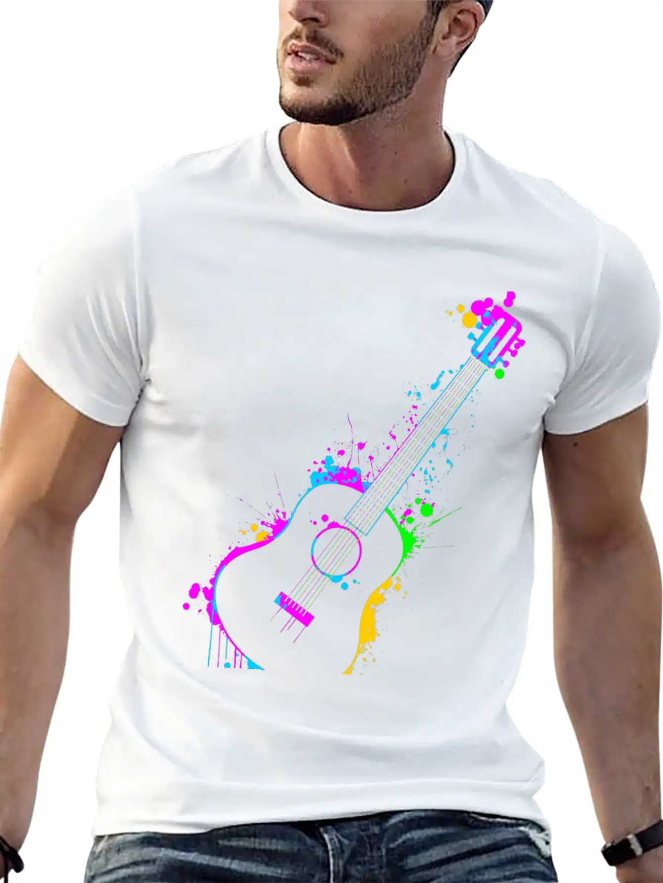 Guitar Unisex Casual T-Shirt – Clean Design For Daily Comfort