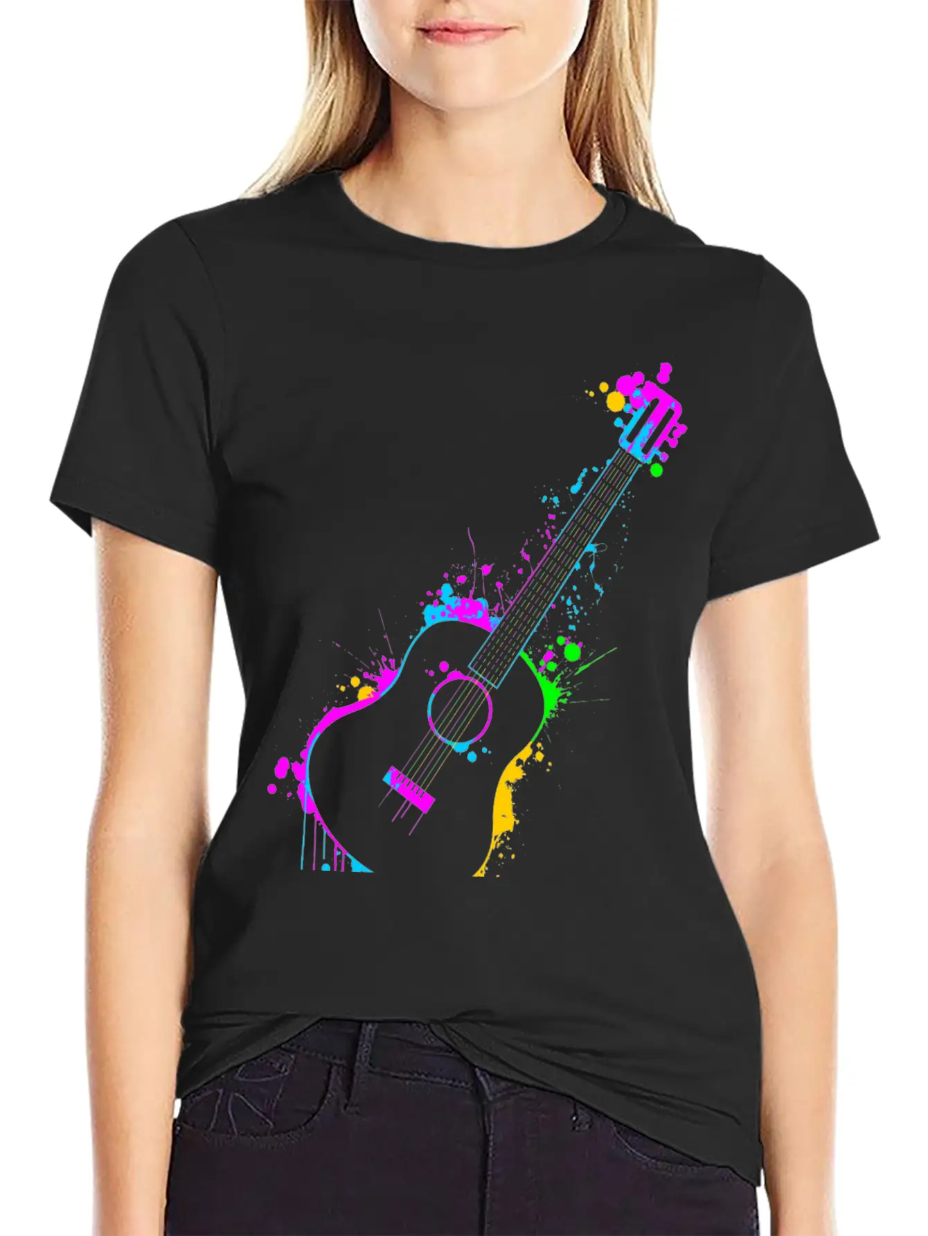 Guitar Unisex Casual T-Shirt – Clean Design For Daily Comfort