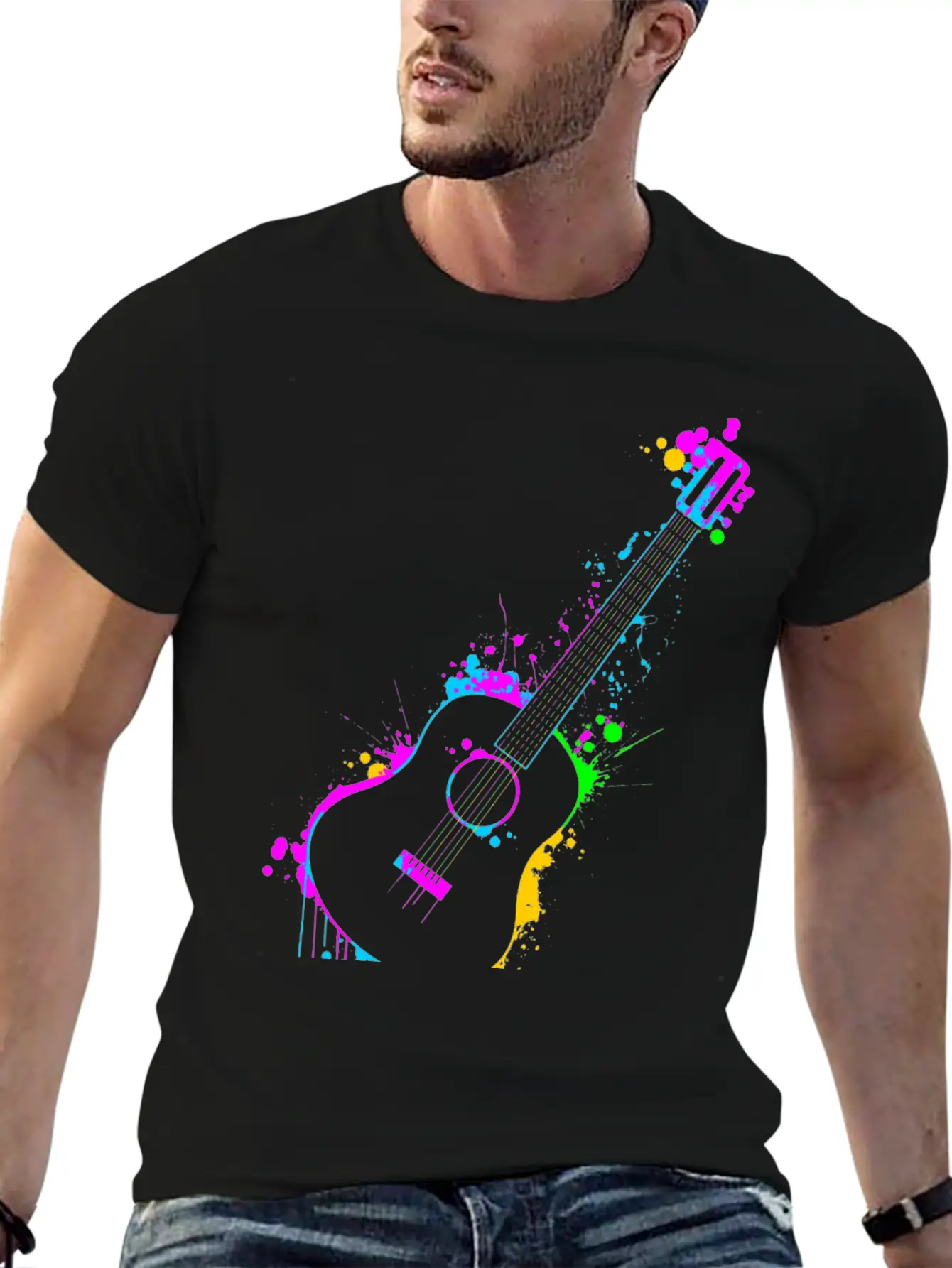 Guitar Unisex Casual T-Shirt – Clean Design For Daily Comfort