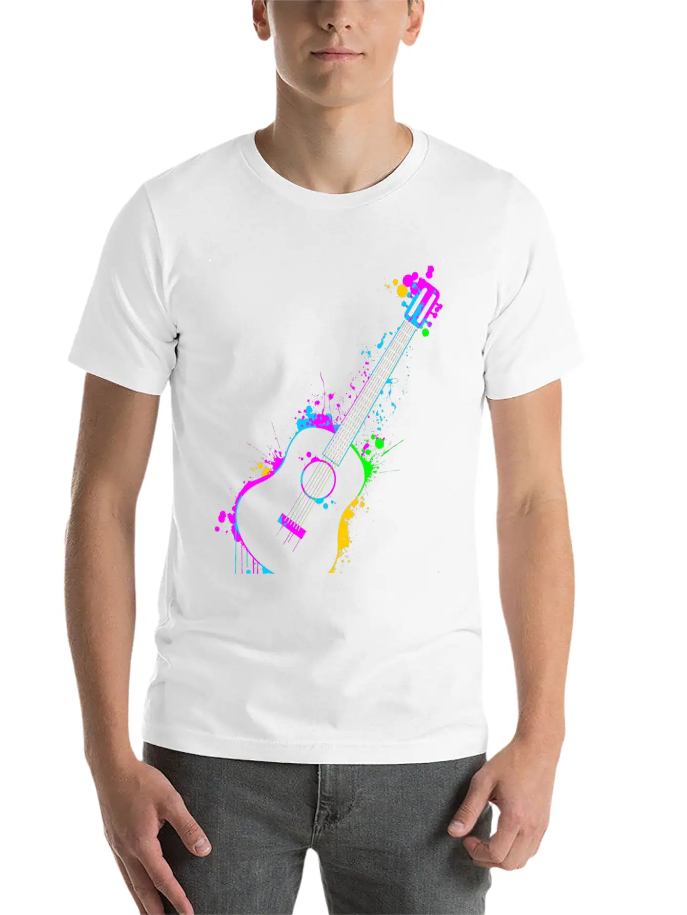 Guitar Unisex Casual T-Shirt – Clean Design For Daily Comfort
