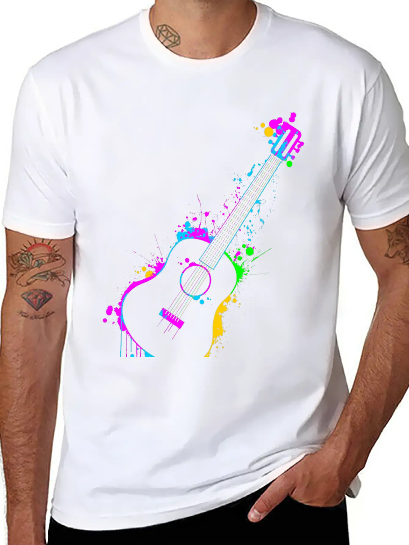Guitar Unisex Casual T-Shirt – Clean Design For Daily Comfort